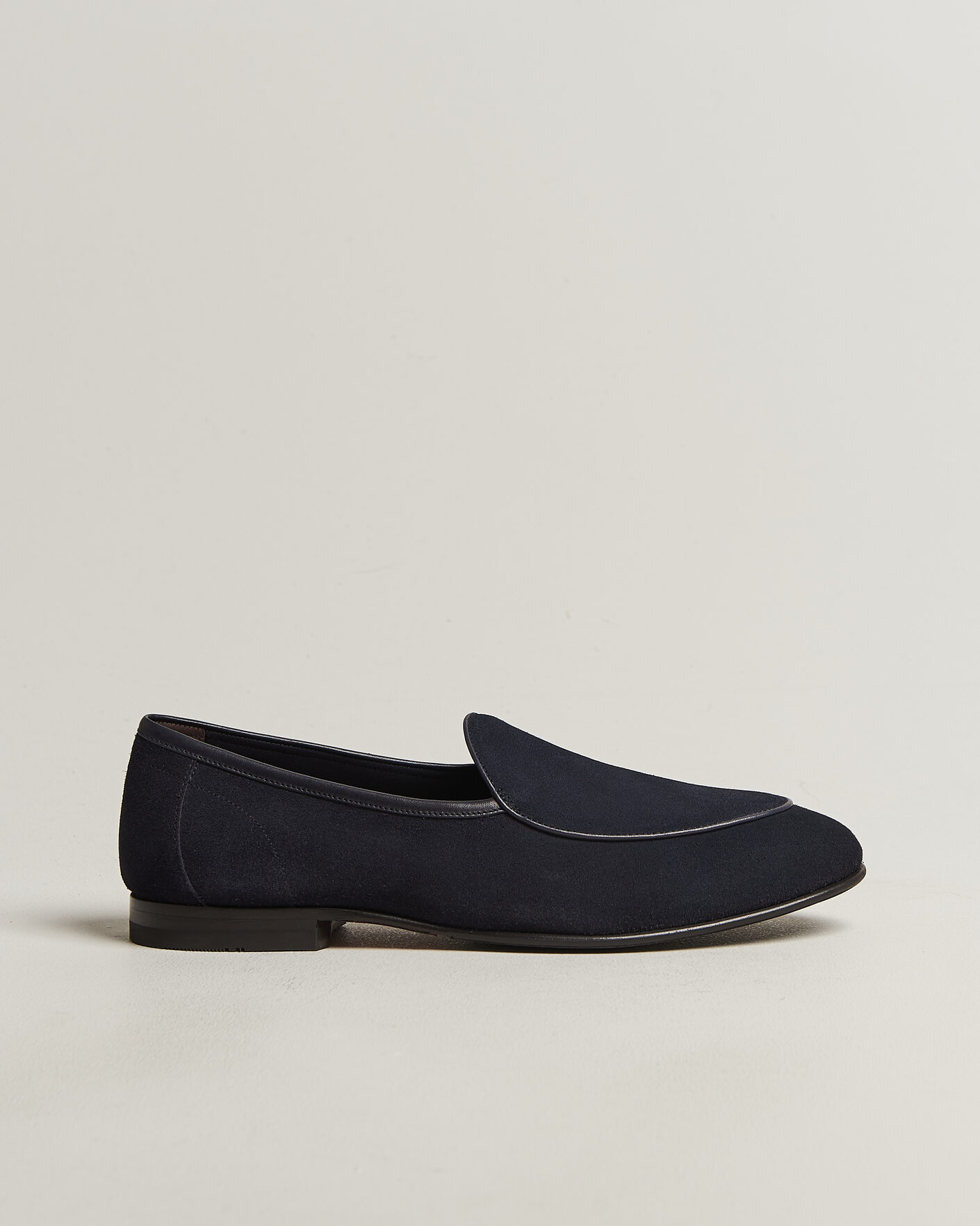 Men | Loafers | Loake 1880 | Belgrave Suede Belgian Loafer Navy