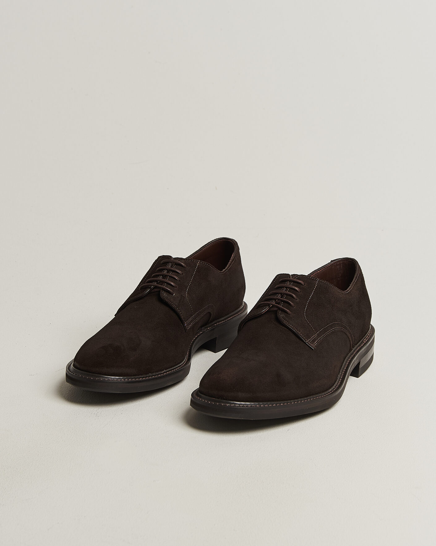Men | Derby Shoes | Loake Shoemakers | Barbican Suede Derby Dark Brown