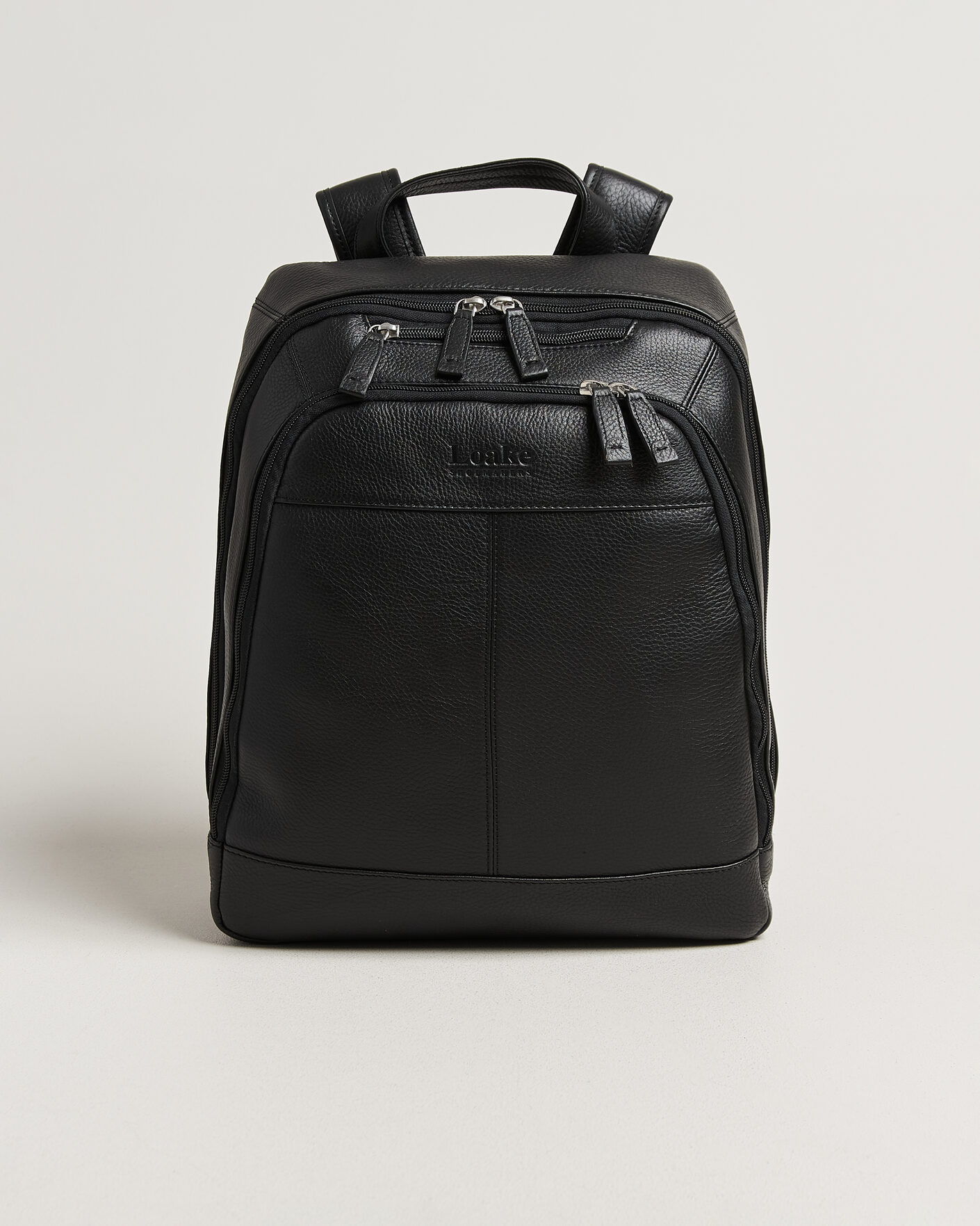 Men | Bags | Loake Shoemakers | Waterloo Grained Leather Backpack Black
