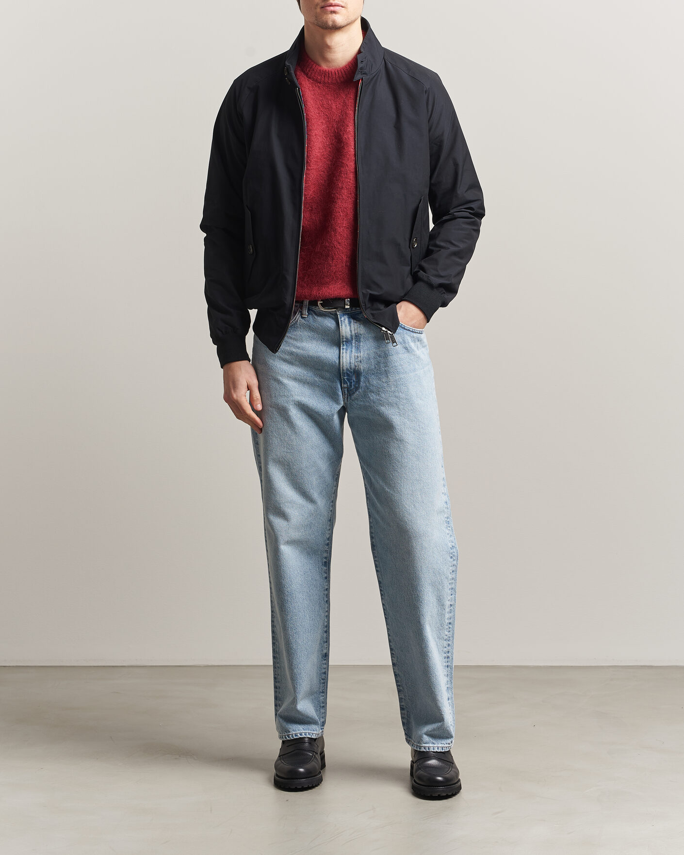Baracuta G9 Original Harrington Jacket Dark Navy at CareOfCarl.com