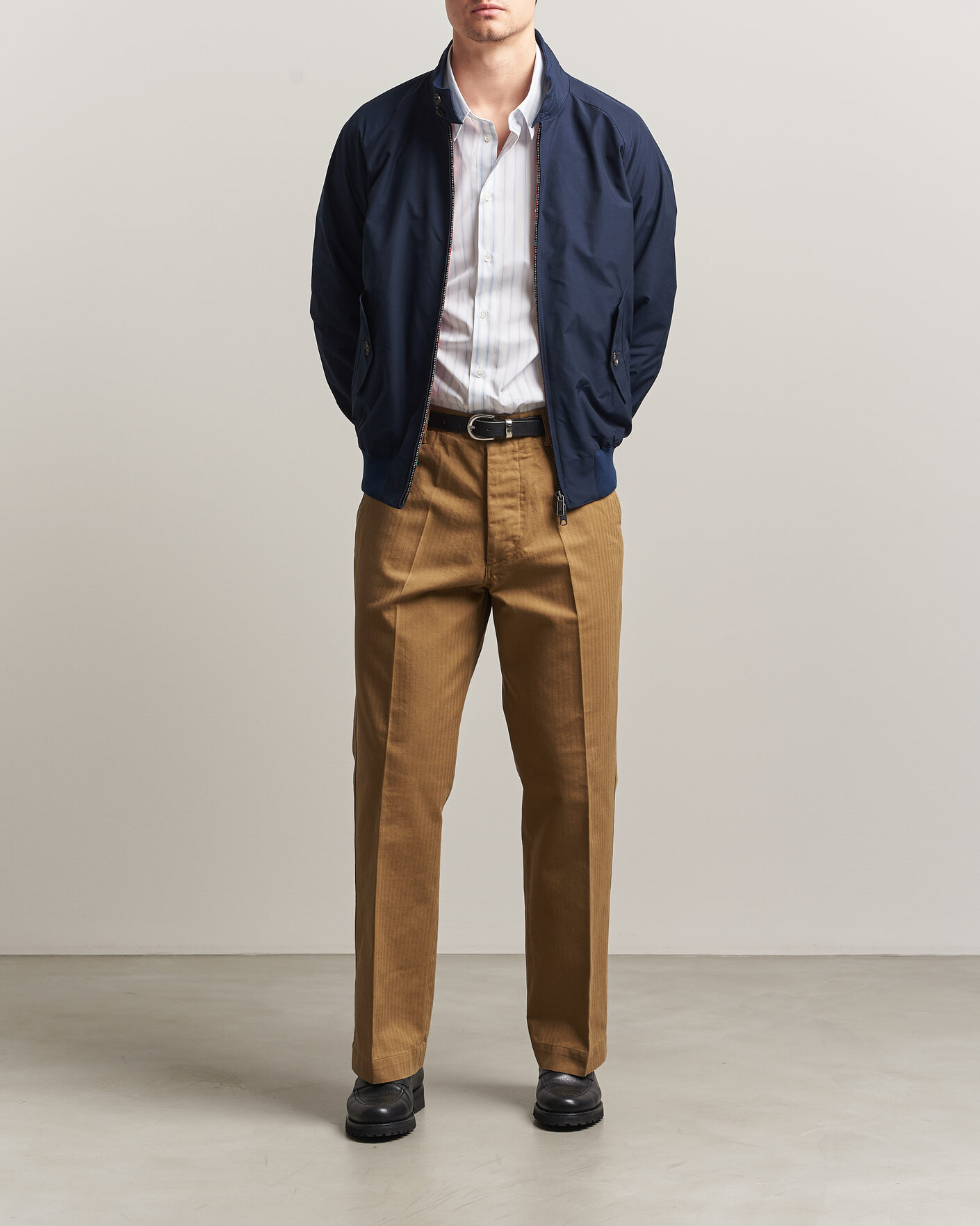 Baracuta G9 Original Harrington Jacket Navy at CareOfCarl.com