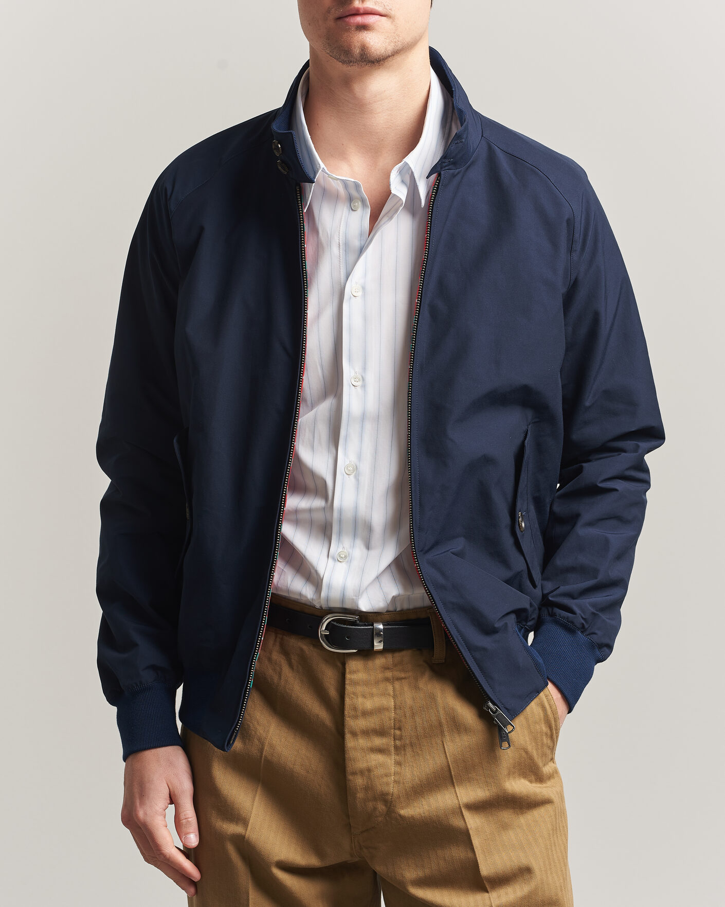 Baracuta G9 Original Harrington Jacket Navy at CareOfCarl.com