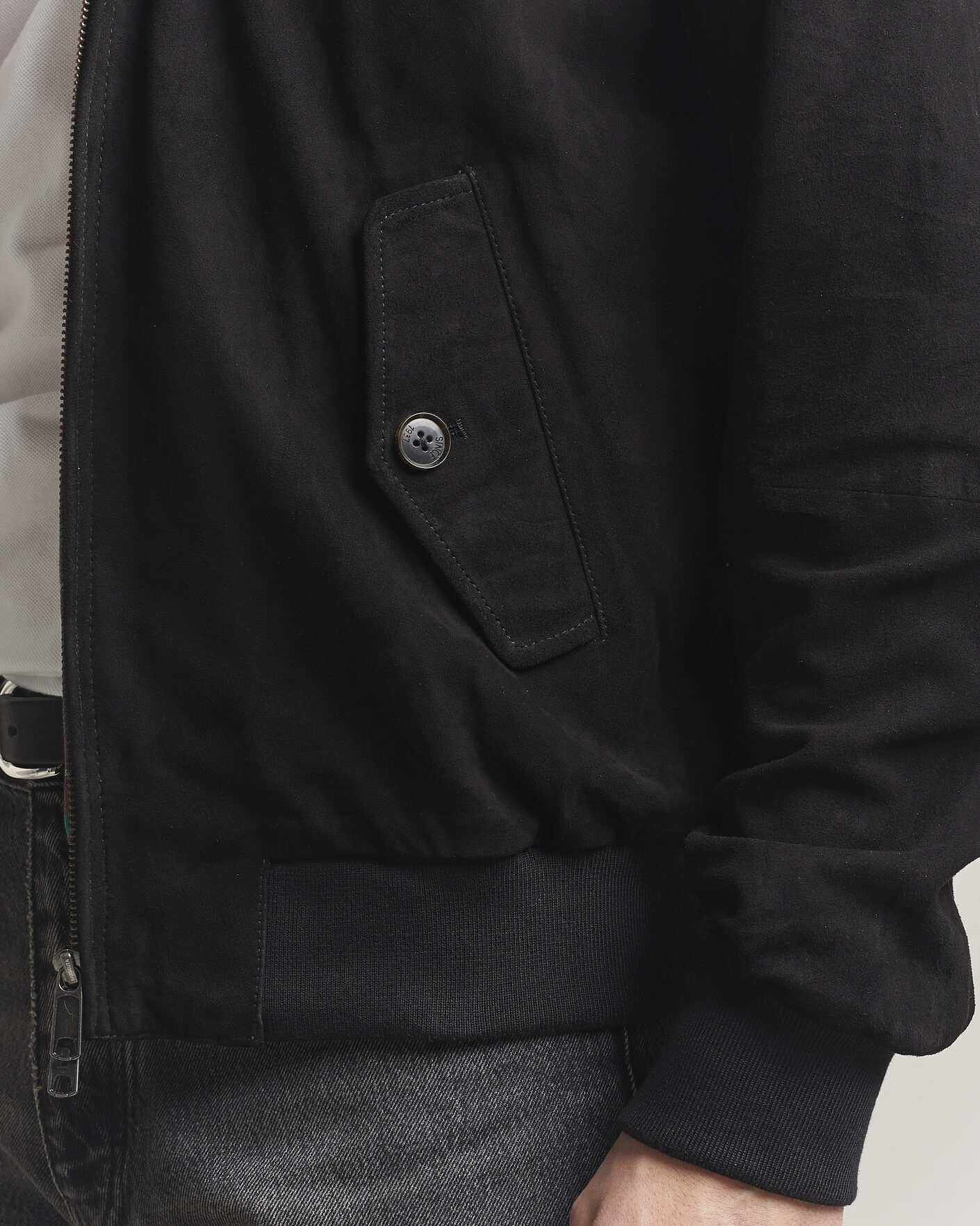 Men | Coats & Jackets | Baracuta | G9 Suede Jacket Black