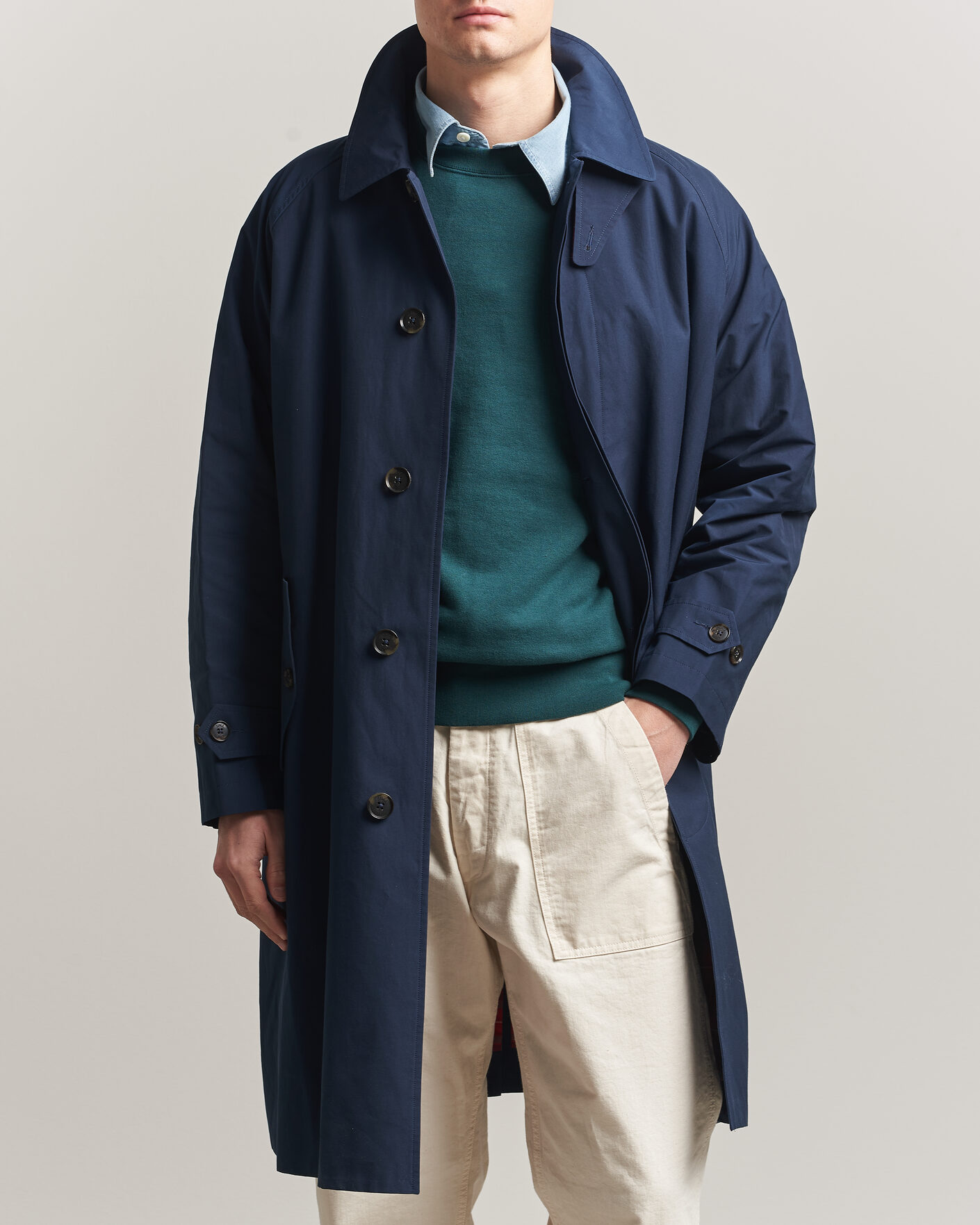 Men | Coats & Jackets | Baracuta | G12 Original Cloth Coat Navy