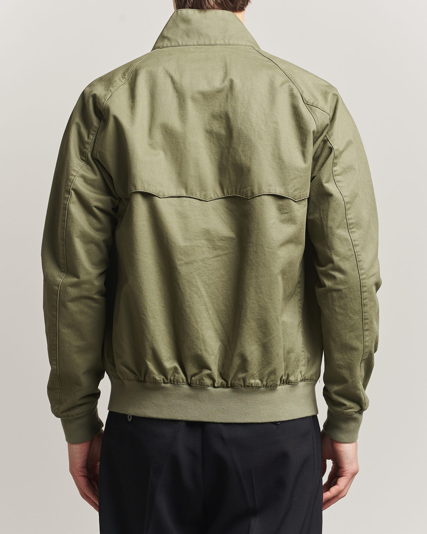 Baracuta G9 Washed Cotton Twill Jacket Lichen Green at CareOfCarl.com