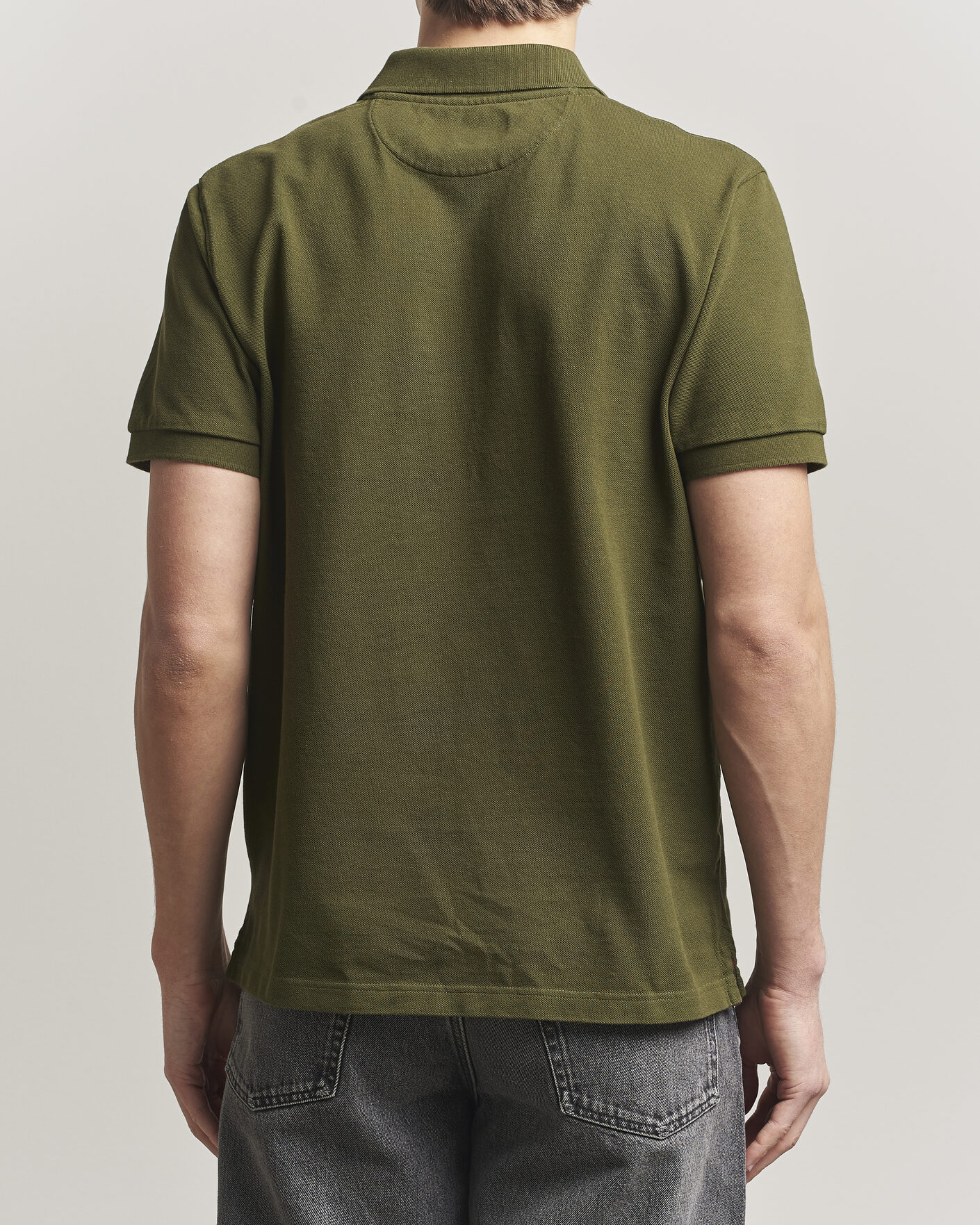 Men | Polo Shirts | Baracuta | Tartan Placket Piquet Polo Beech