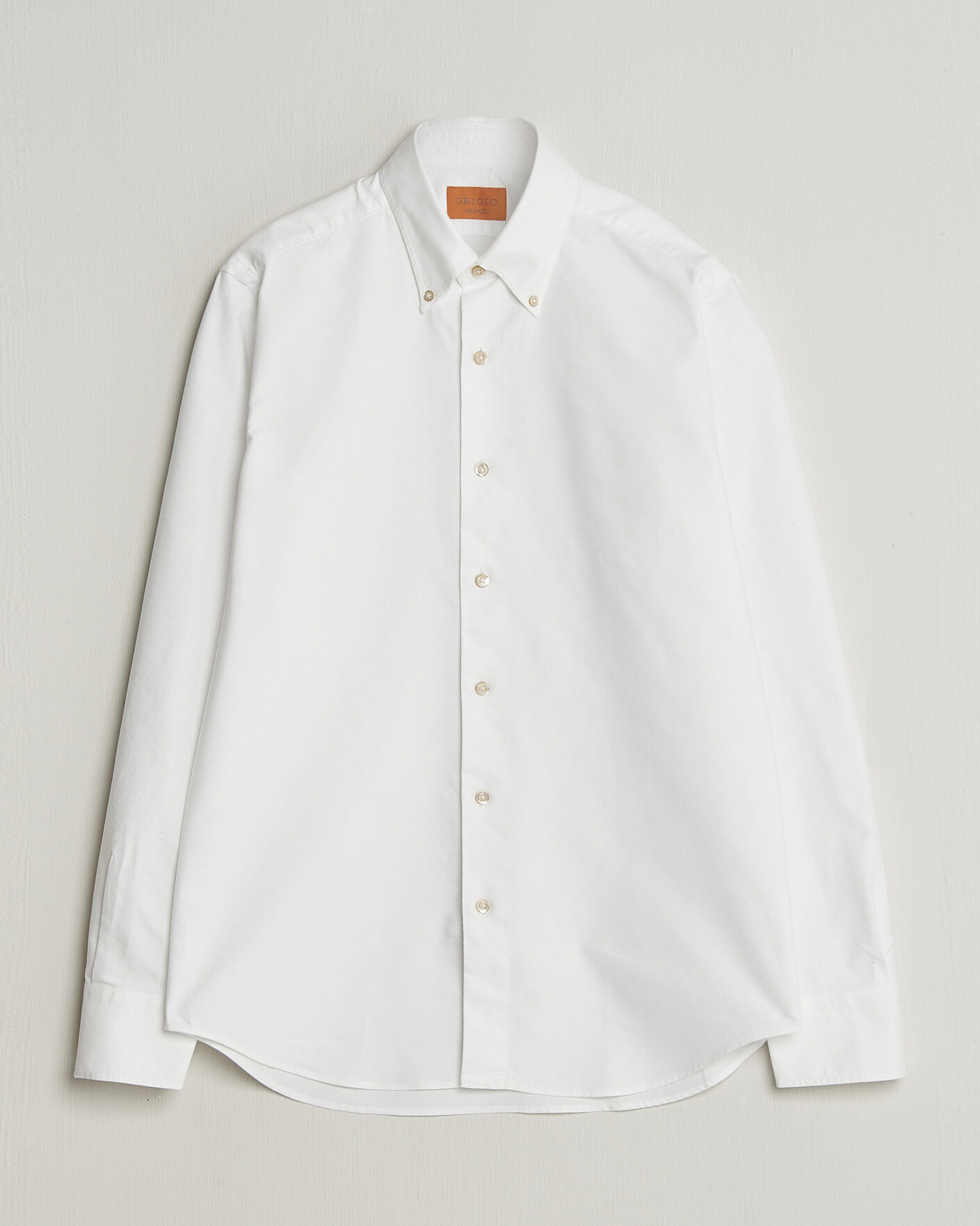Men | Shirts | Grigio | Oxford Button Down Shirt White