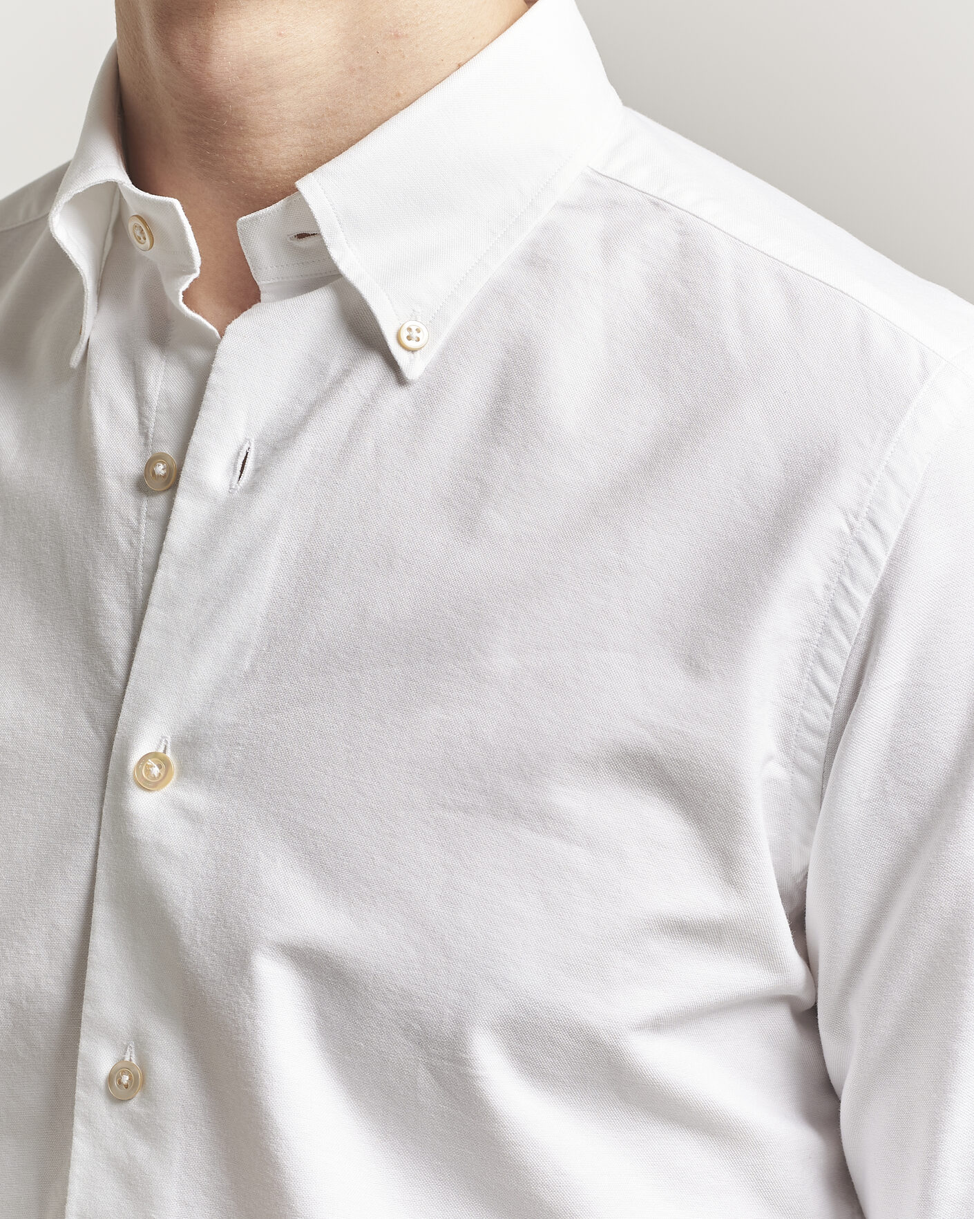 Men | Shirts | Grigio | Oxford Button Down Shirt White