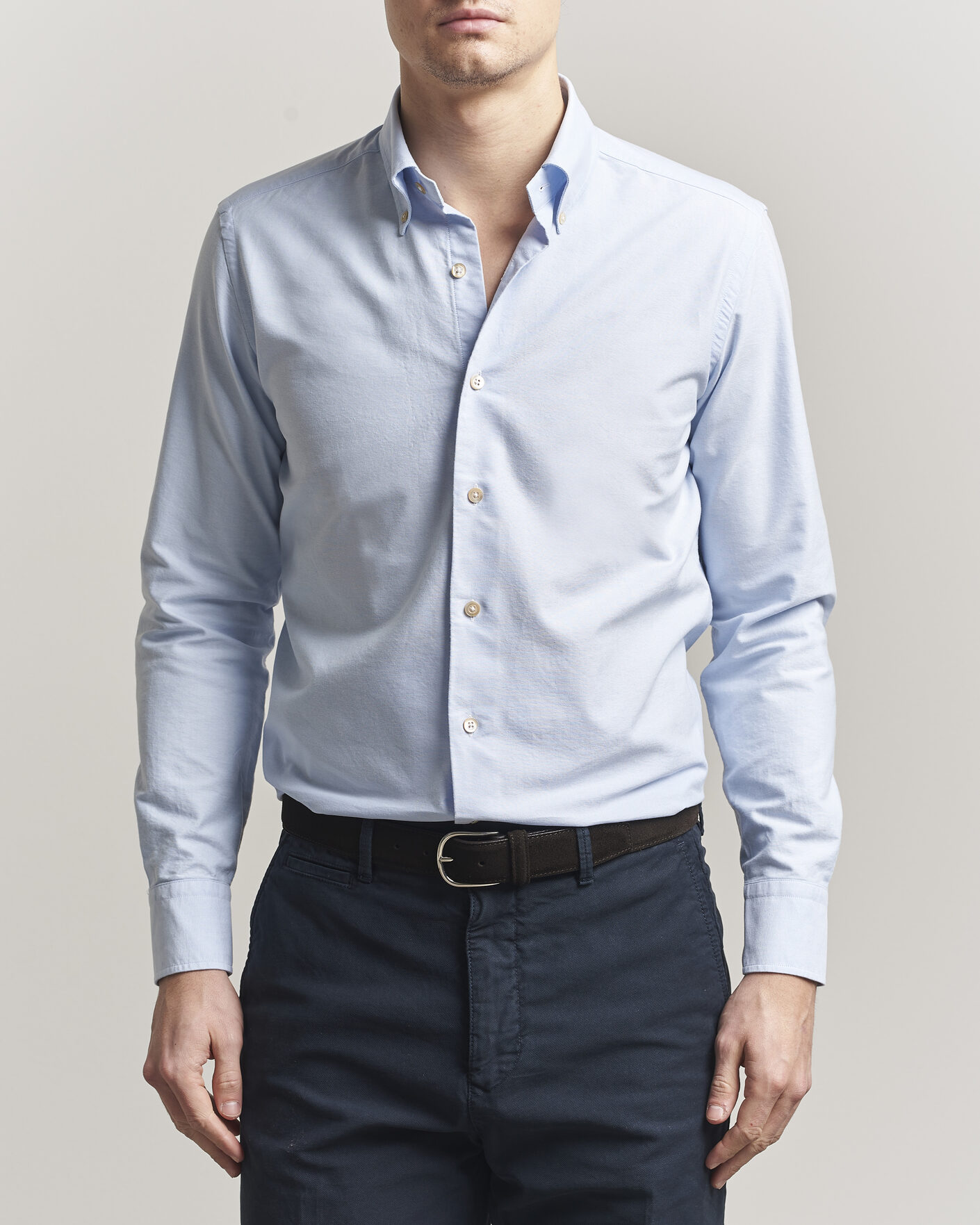 Men | Shirts | Grigio | Oxford Button Down Shirt Light Blue