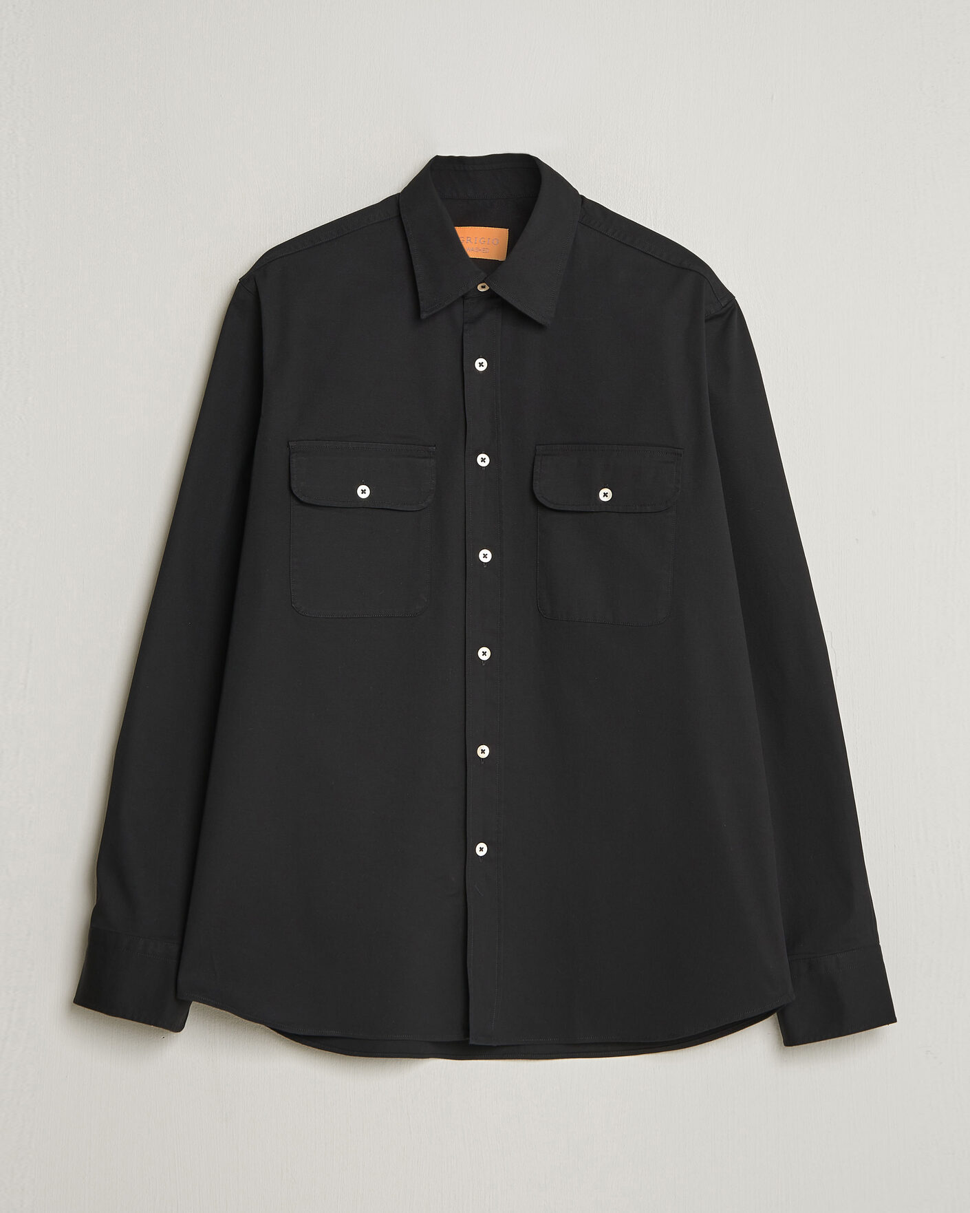 Men | Shirts | Grigio | Illinois Cotton Overshirt Black