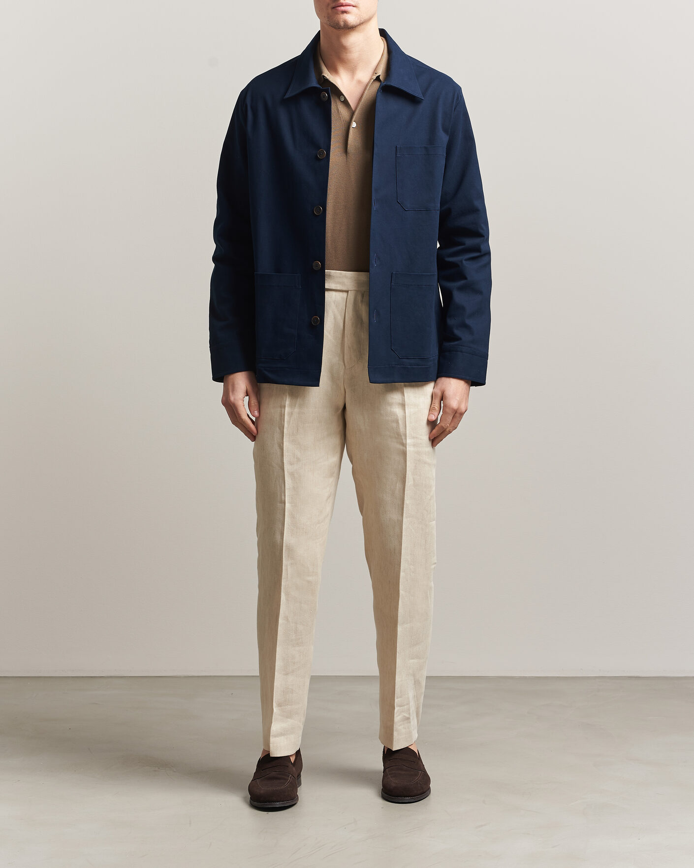 Men | Coats & Jackets | Grigio | Cotton Chore Jacket Navy