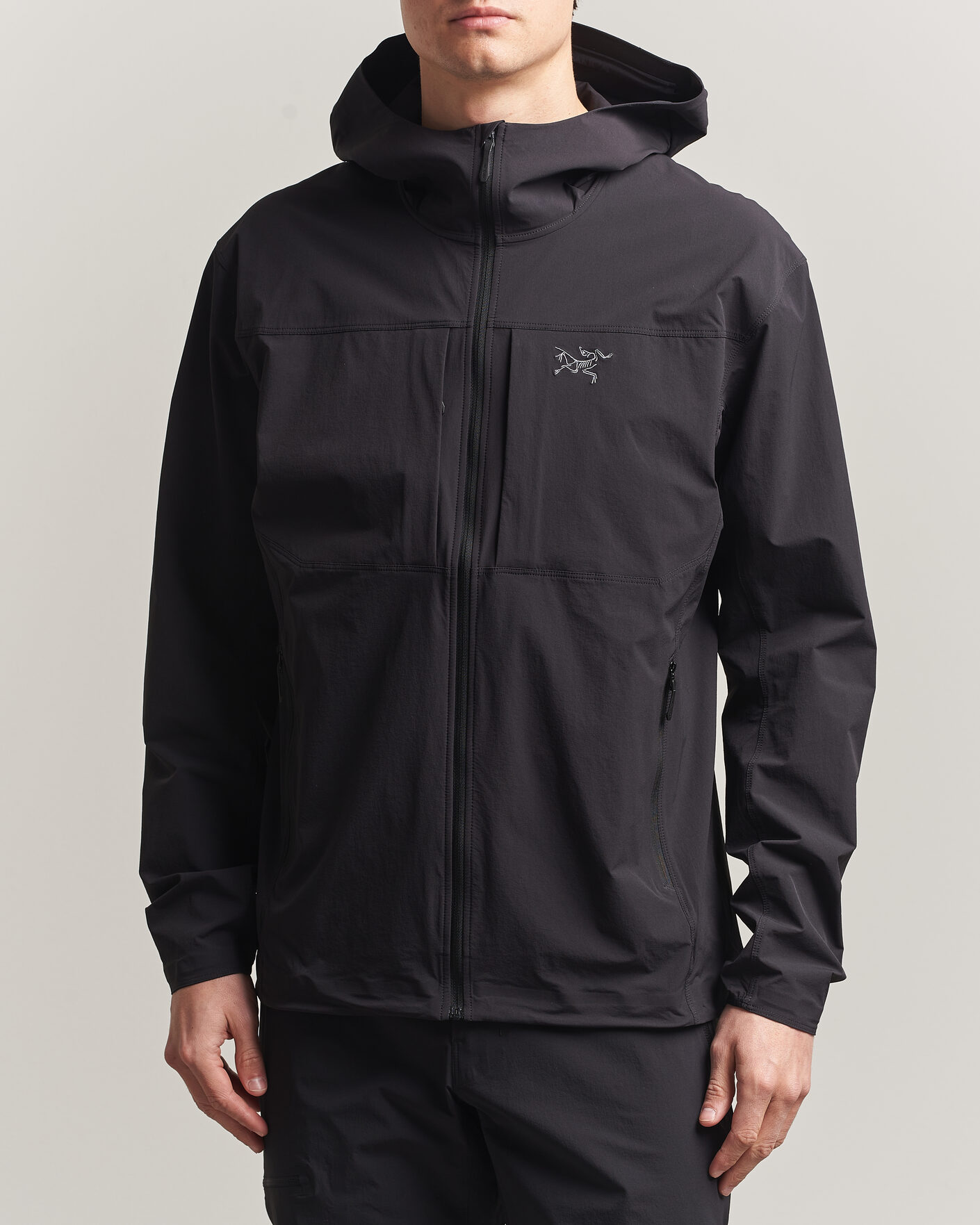 Arc'teryx Gamma Lightweight Softshell Hooded Jacket Black at