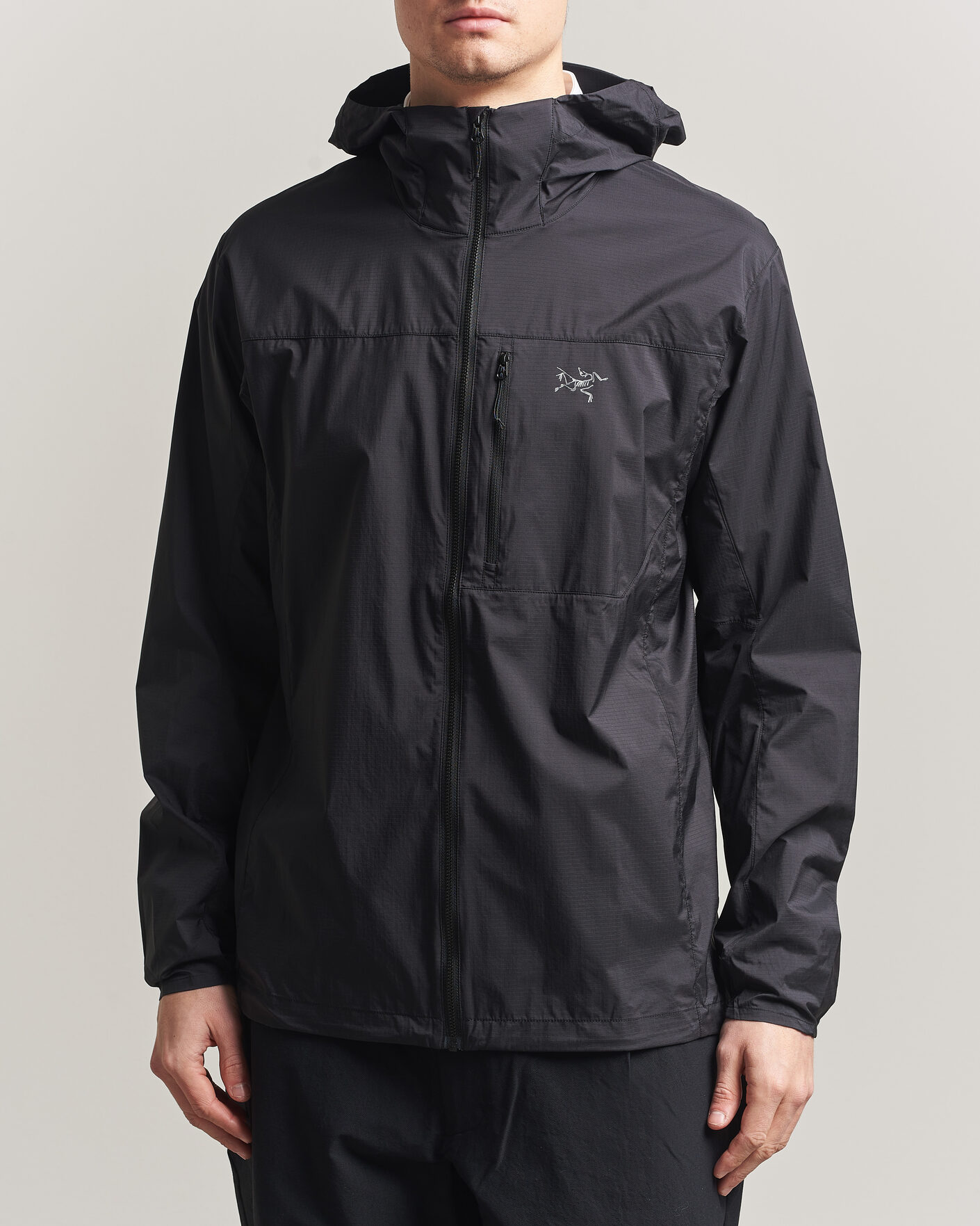Arc'teryx Squamish Lightweight Hooded Jacket Black at CareOfCarl.com