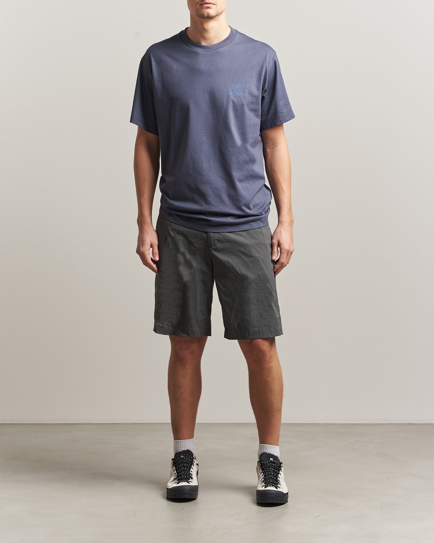 Men | T-Shirts | Arc'teryx | Kragg Cotton Bird Word T-Shirt Dark Stratus