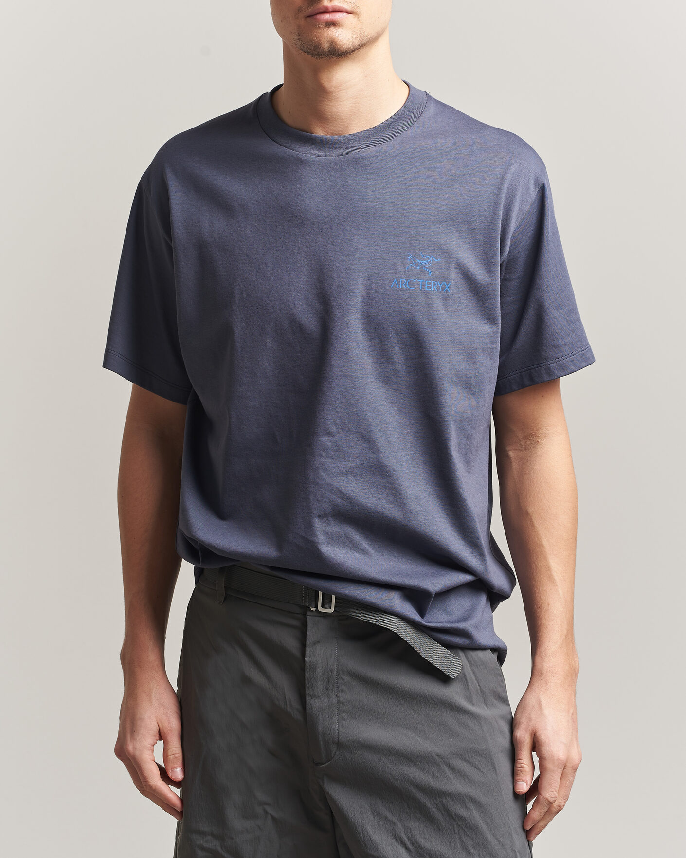 Men | T-Shirts | Arc'teryx | Kragg Cotton Bird Word T-Shirt Dark Stratus