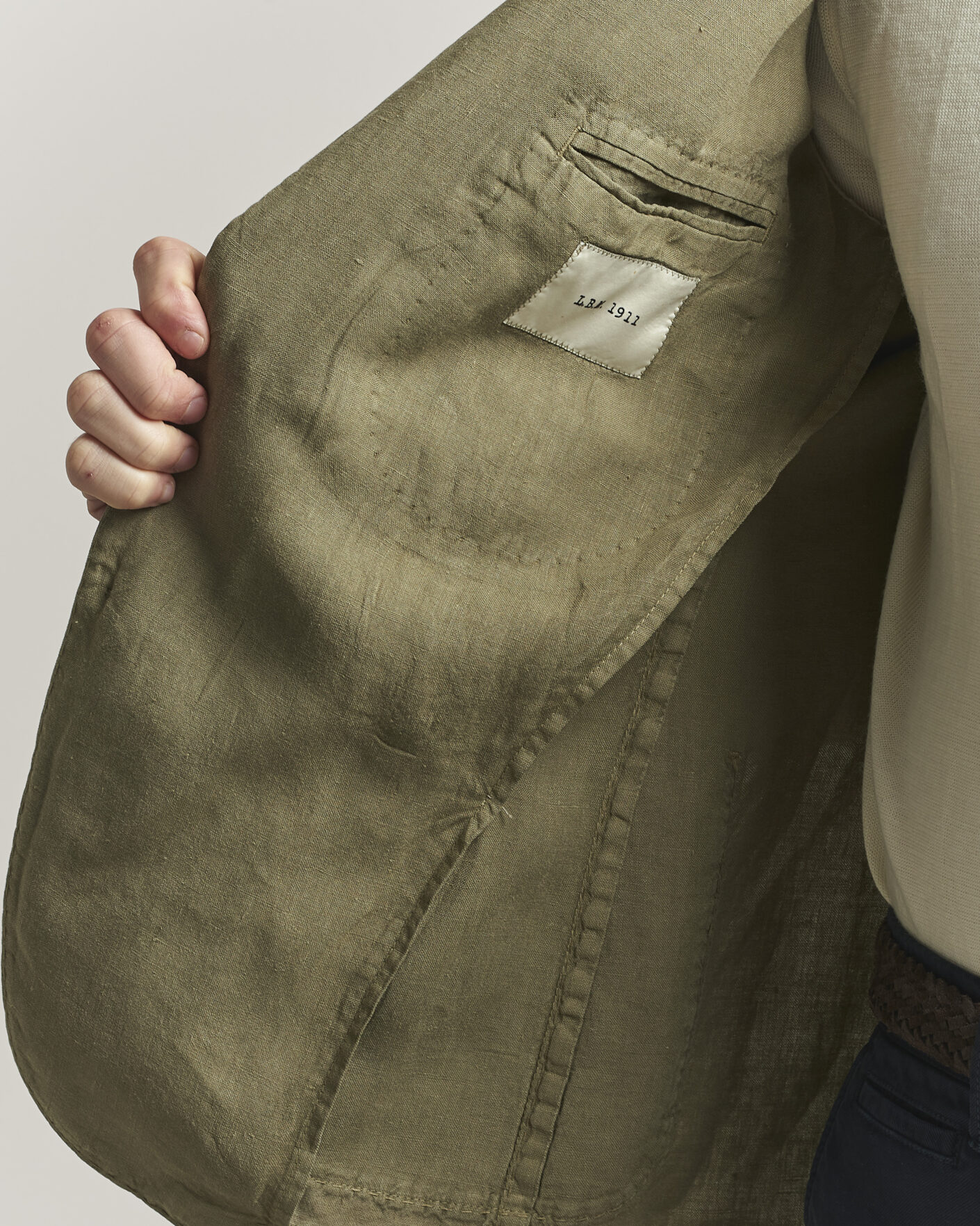 Men | Blazers | L.B.M. 1911 | Jack Regular Fit Linen Blazer Olive