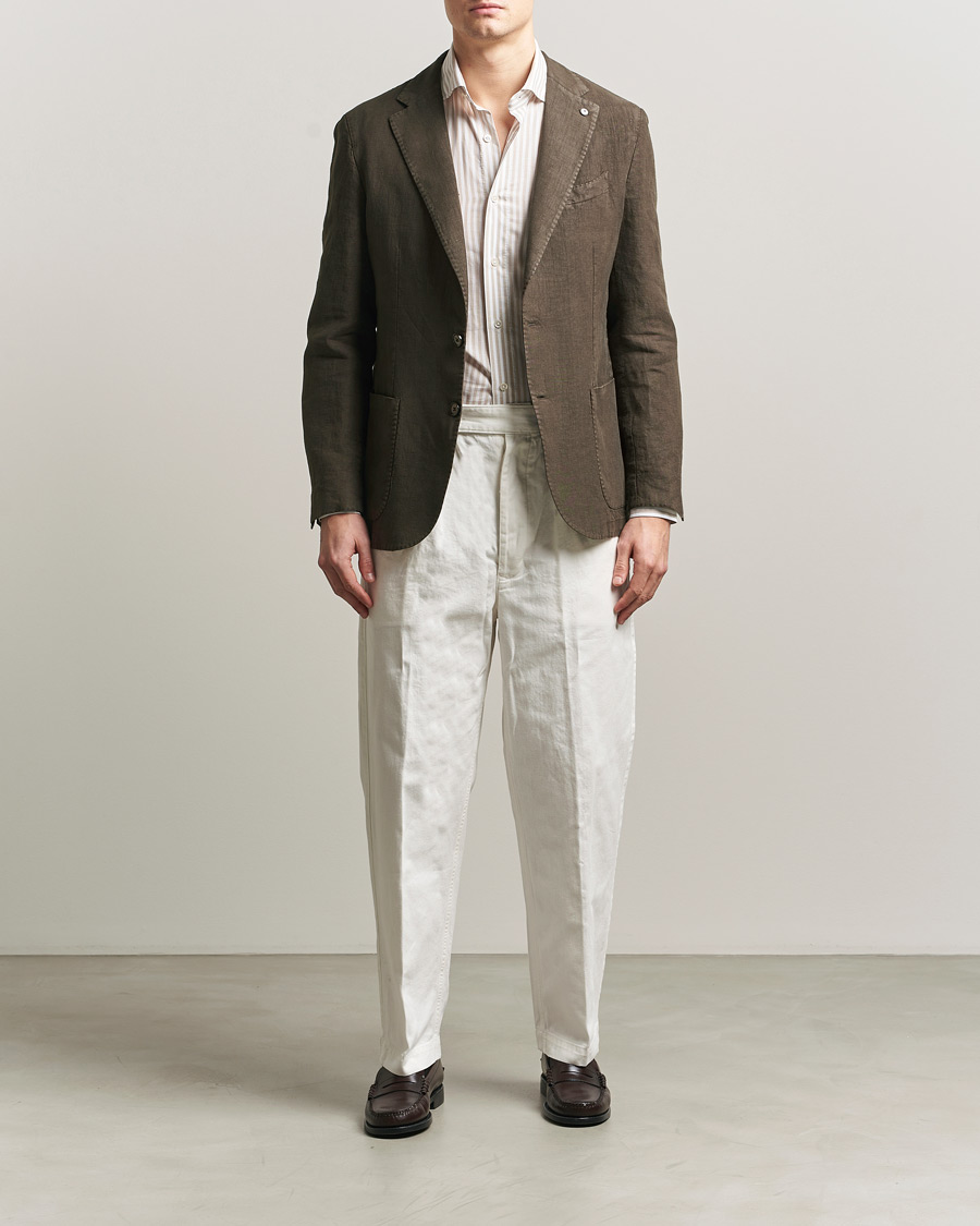 Men | Blazers | L.B.M. 1911 | Jack Regular Fit Linen Blazer Brown