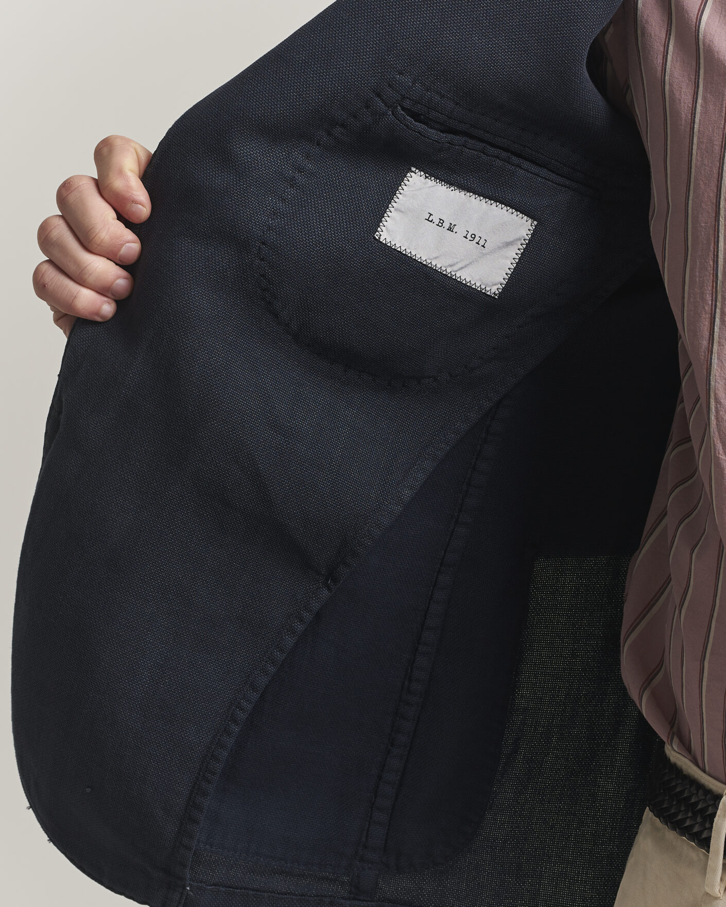 Men | Blazers | L.B.M. 1911 | Jack Regular Fit Structured Cotton Blazer Navy