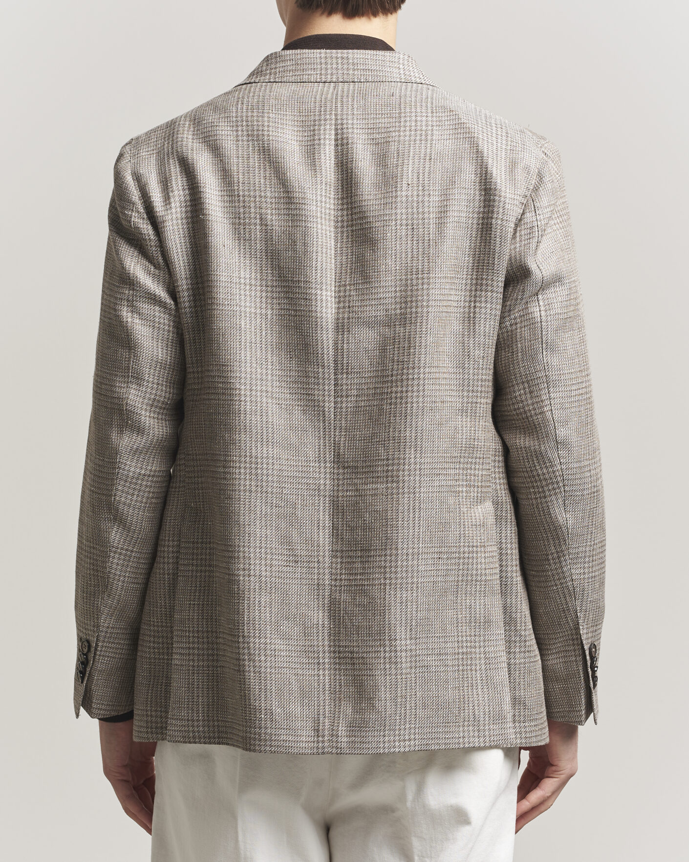 Men | Blazers | L.B.M. 1911 | Jack Regular Fit Linen/Wool Checked Blazer Taupe