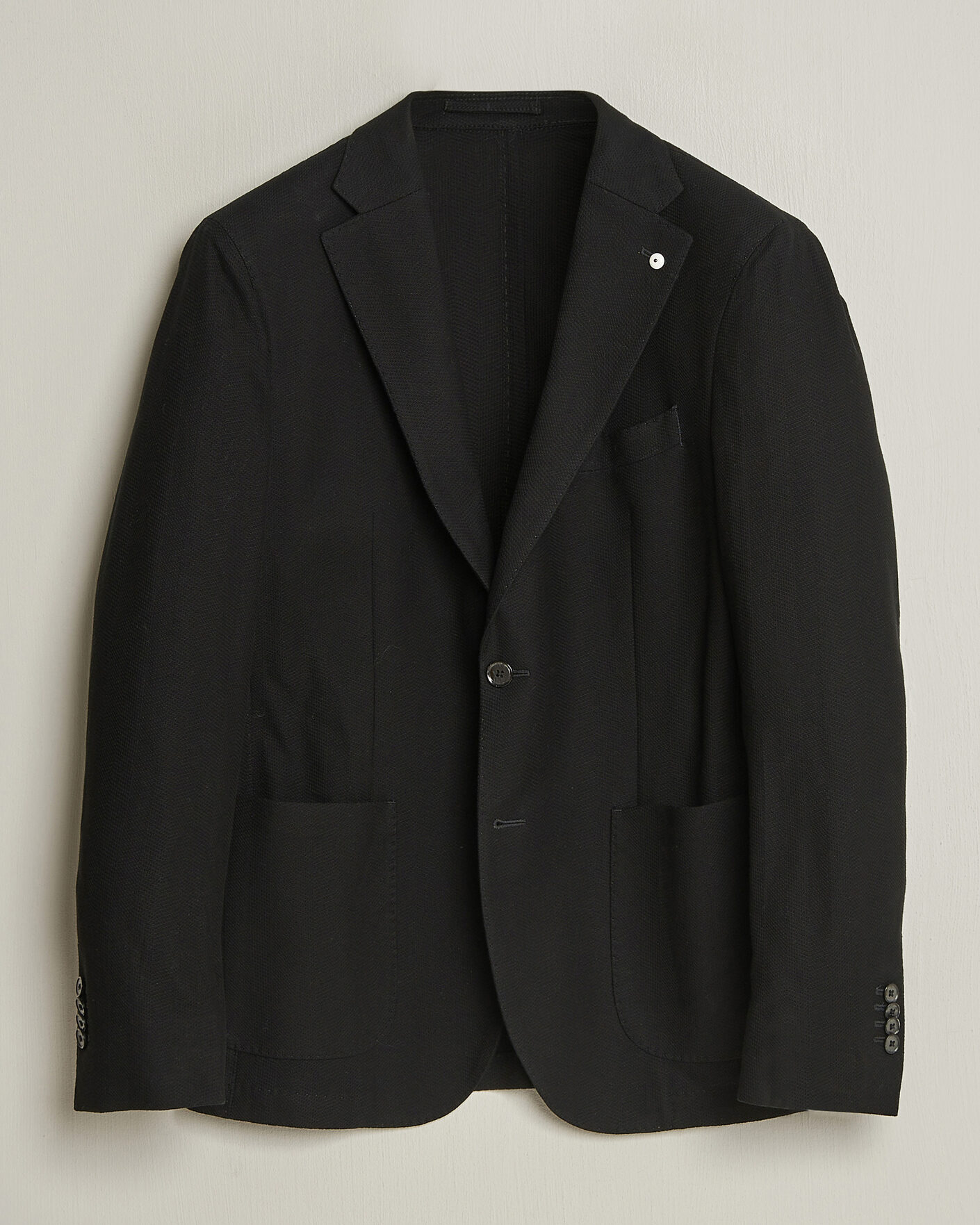 Men | Blazers | L.B.M. 1911 | Jack Herringbone Cotton Blazer Black