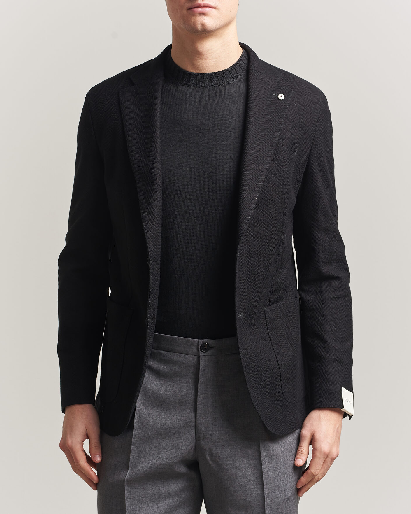 Men | Blazers | L.B.M. 1911 | Jack Herringbone Cotton Blazer Black