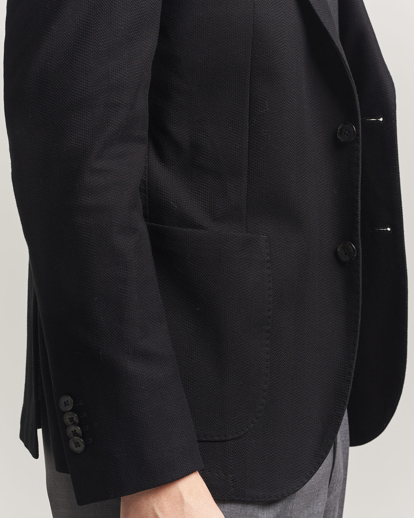 Men | Blazers | L.B.M. 1911 | Jack Herringbone Cotton Blazer Black
