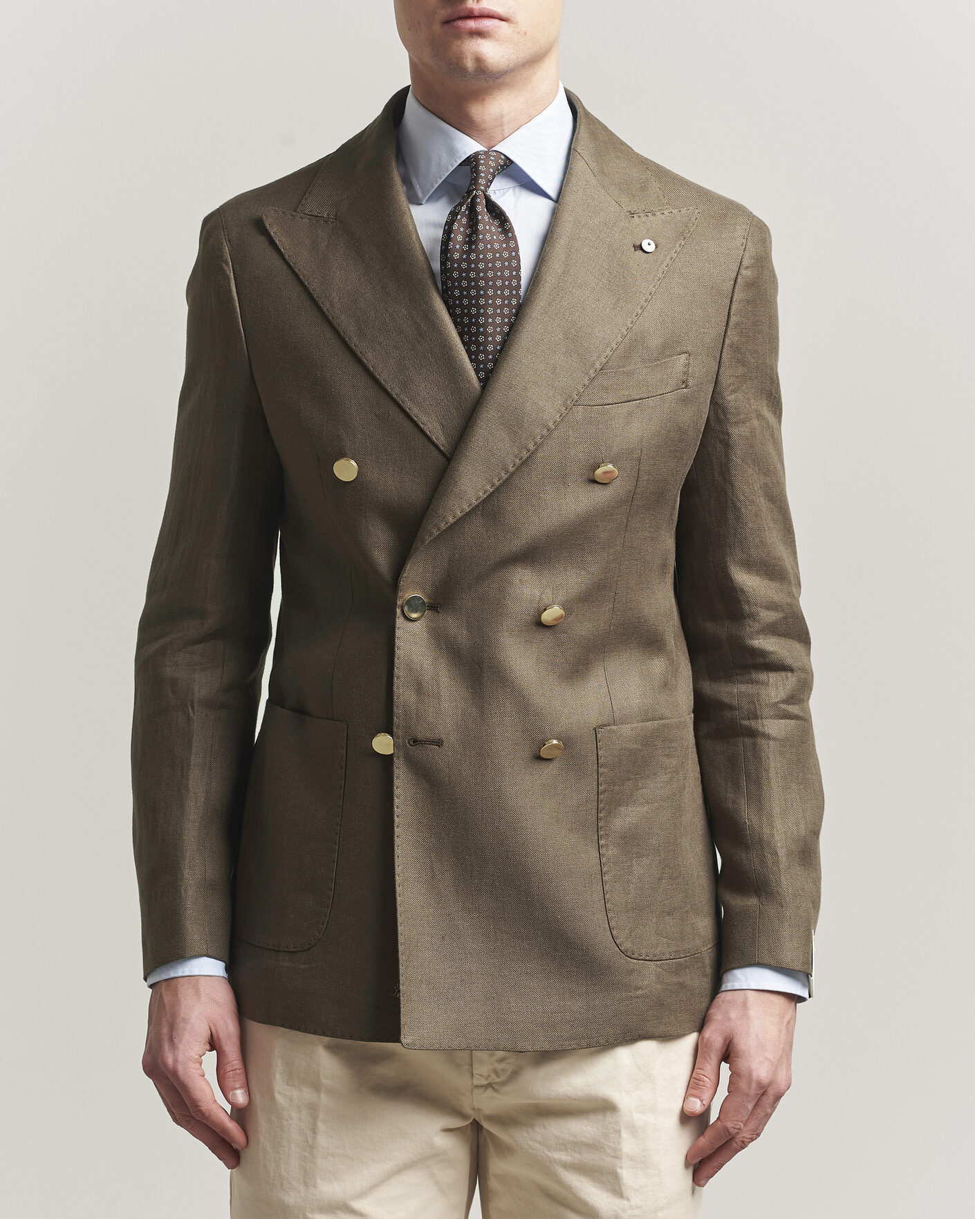 Men | Blazers | L.B.M. 1911 | Tom Regular DB Linen Blazer Olive