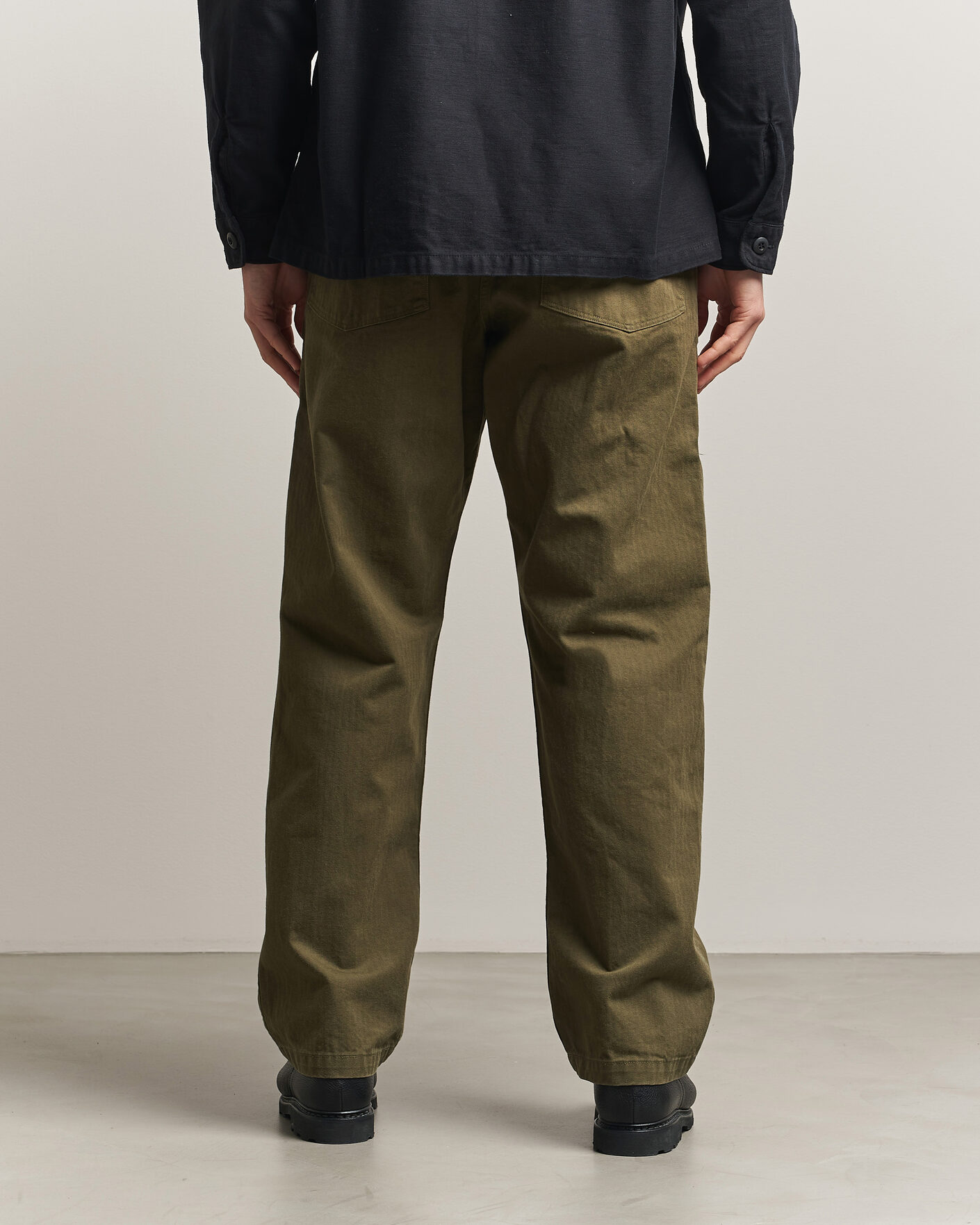 orSlow Vintage Fit Herringbone Fatigue Pants Army Green at