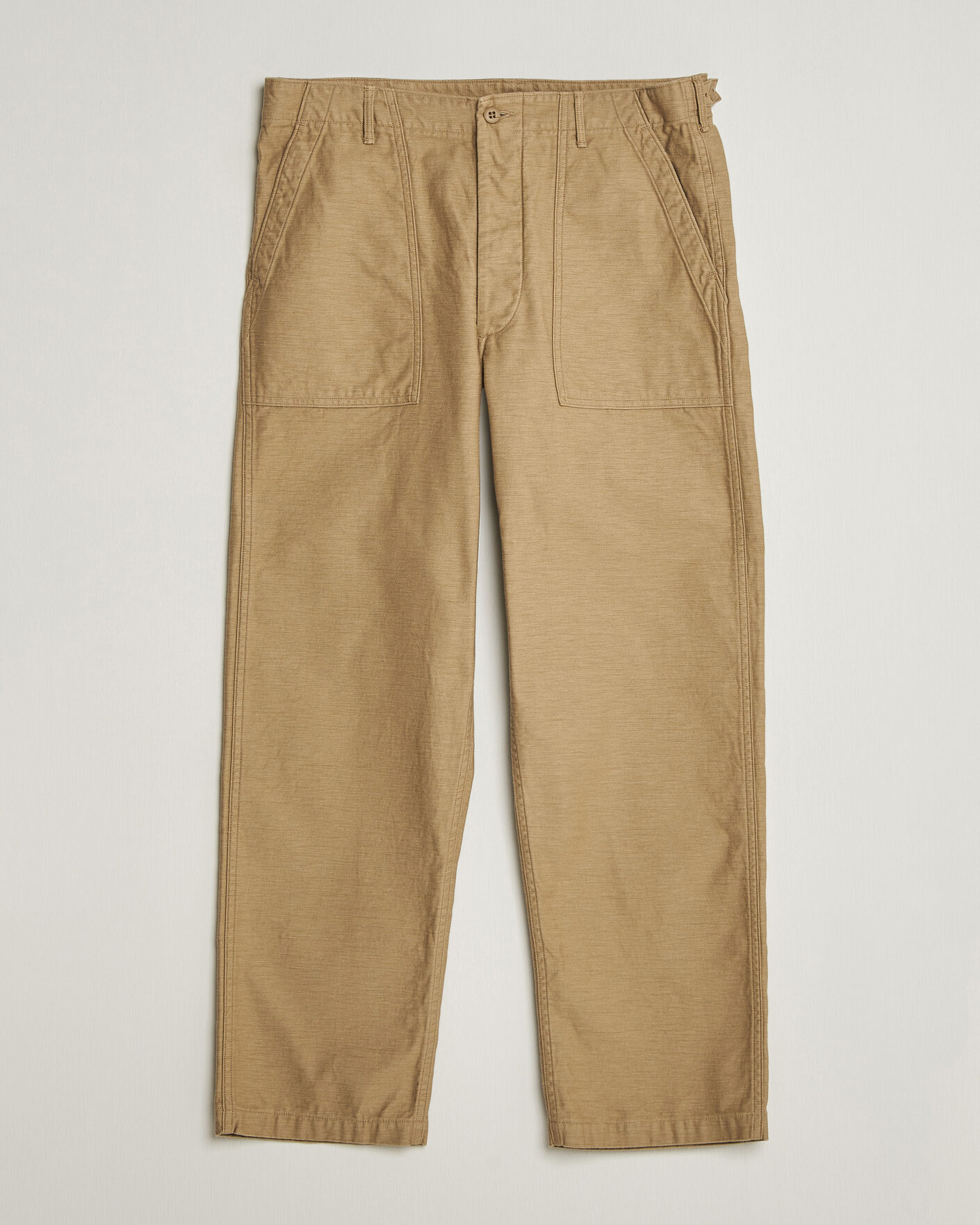 orSlow Regular Fit Original Sateen Fatigue Pants Sand Beige at