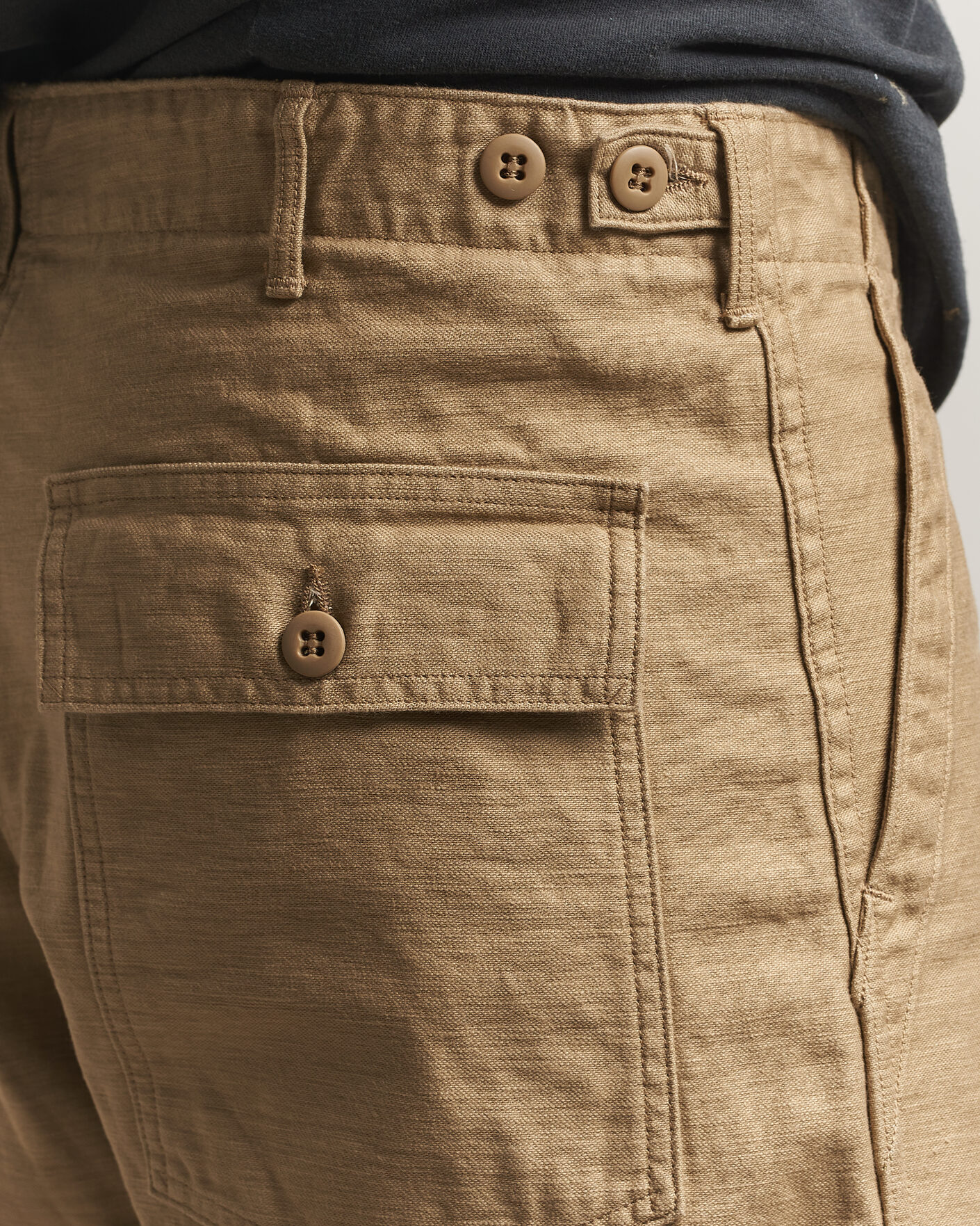 Men | Trousers | orSlow | Regular Fit Original Sateen Fatigue Pants Sand Beige