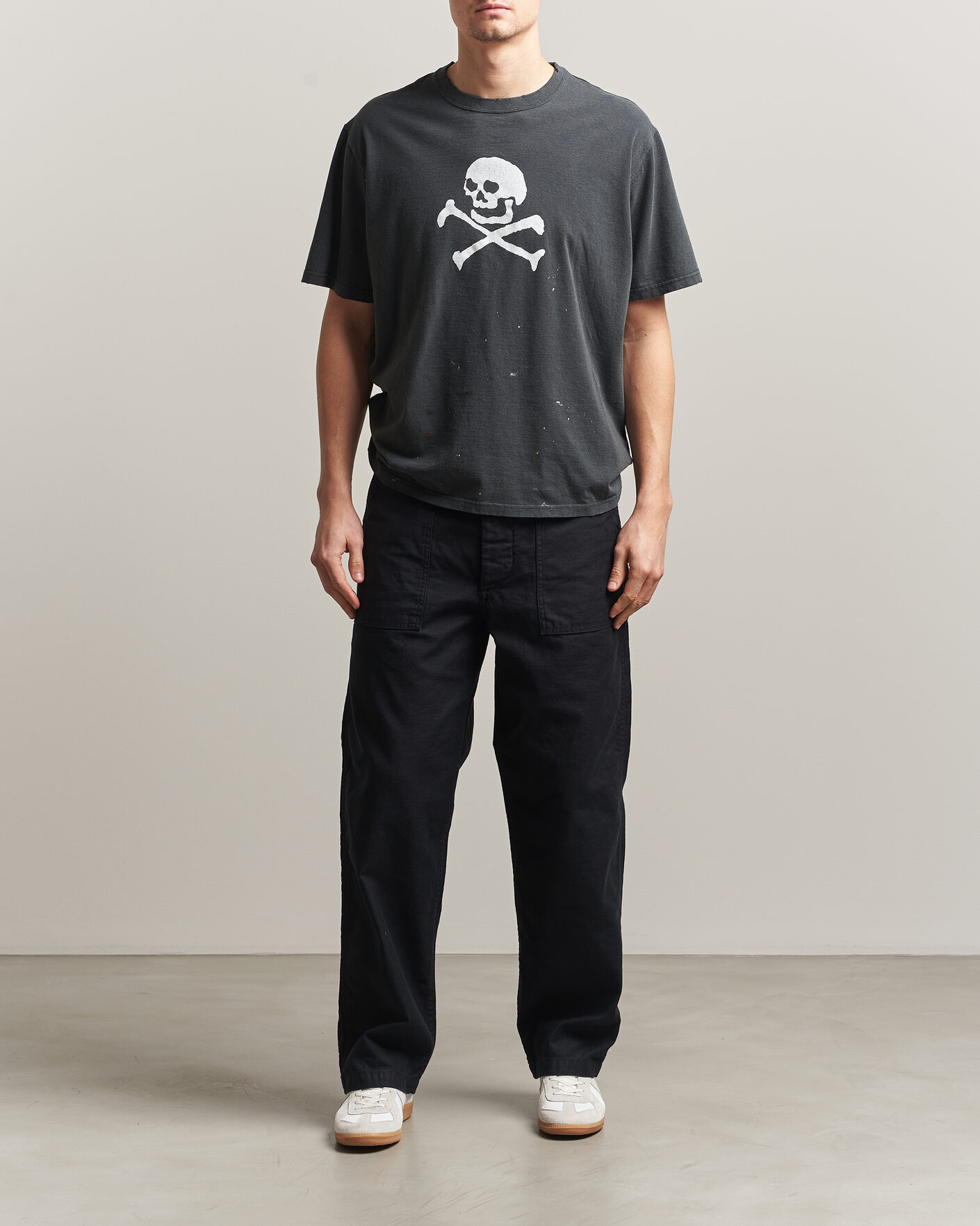 Men | Trousers | orSlow | Regular Fit Original Sateen Fatigue Pants Black