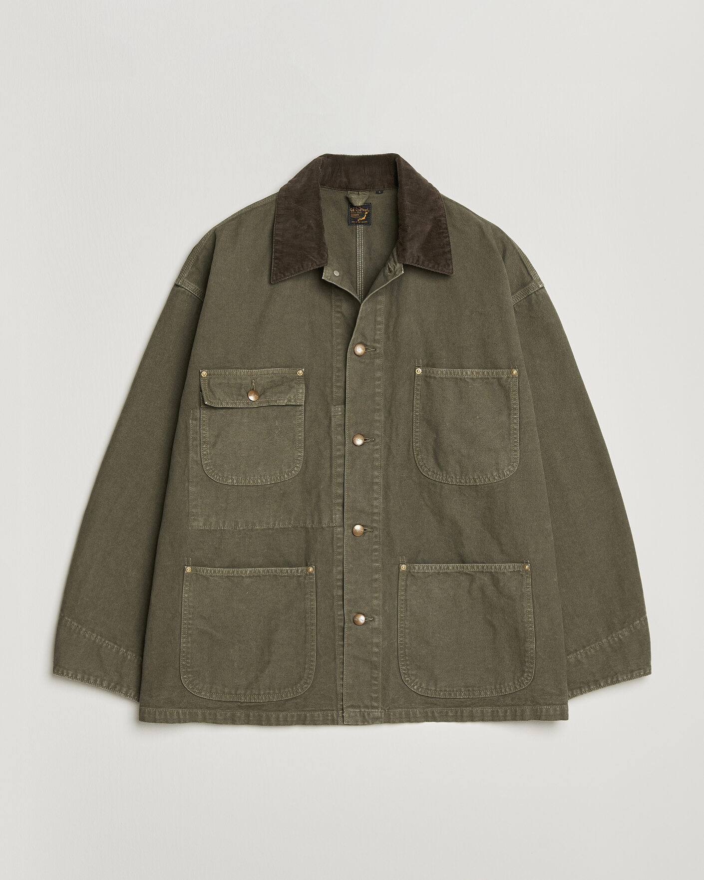 orSlow Oxford Coverall Chore Jacket Army Green at CareOfCarl.com