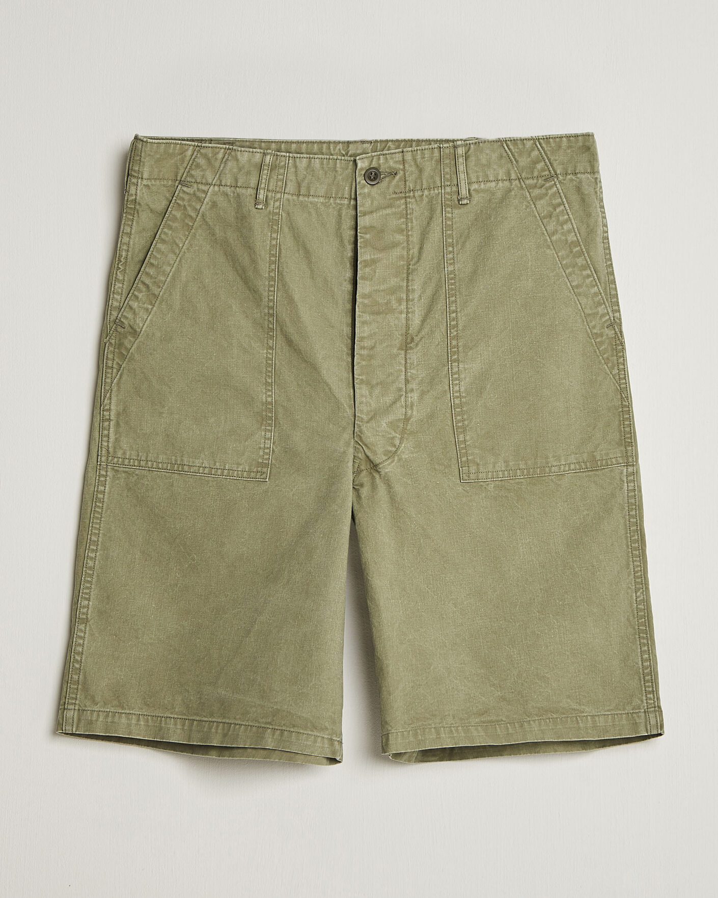 orSlow Summer Fatigue Shorts Washed Army Green at CareOfCarl.com