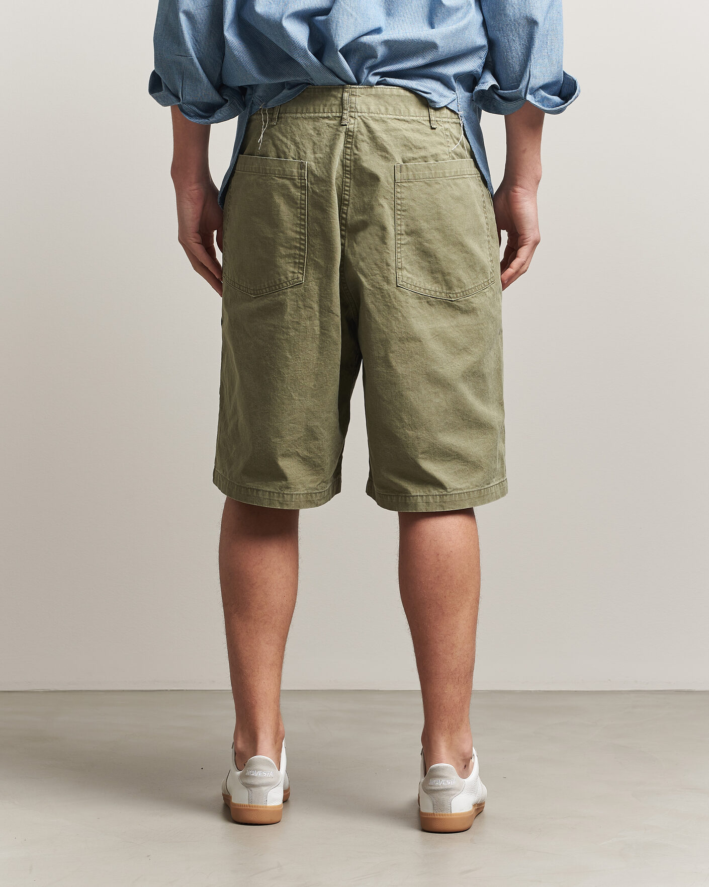 orSlow Summer Fatigue Shorts Washed Army Green at CareOfCarl.com