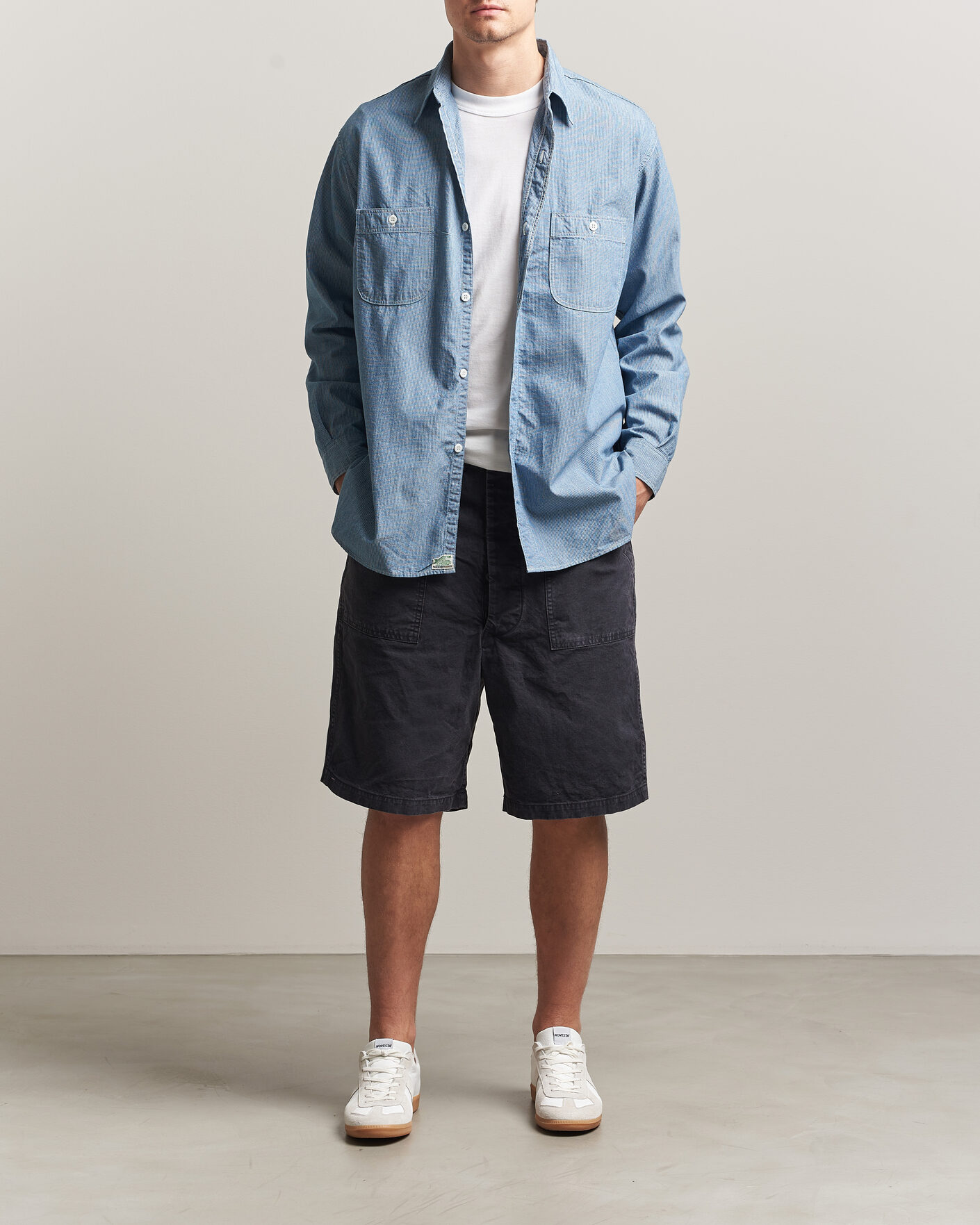 orSlow Summer Fatigue Shorts Washed Black at CareOfCarl.com