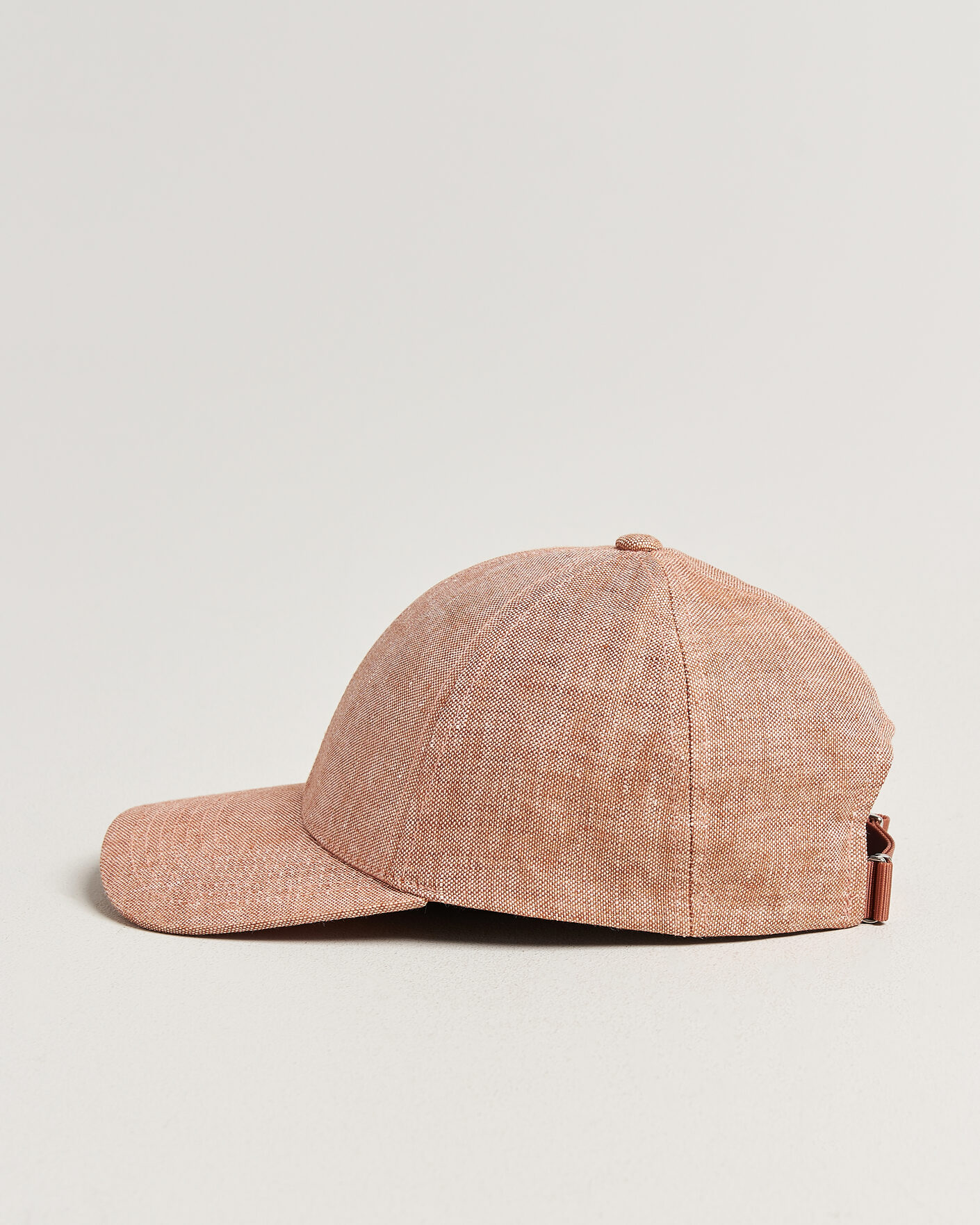 Men | Hats & Caps | Varsity Headwear | Linen Baseball Cap Pale Rust