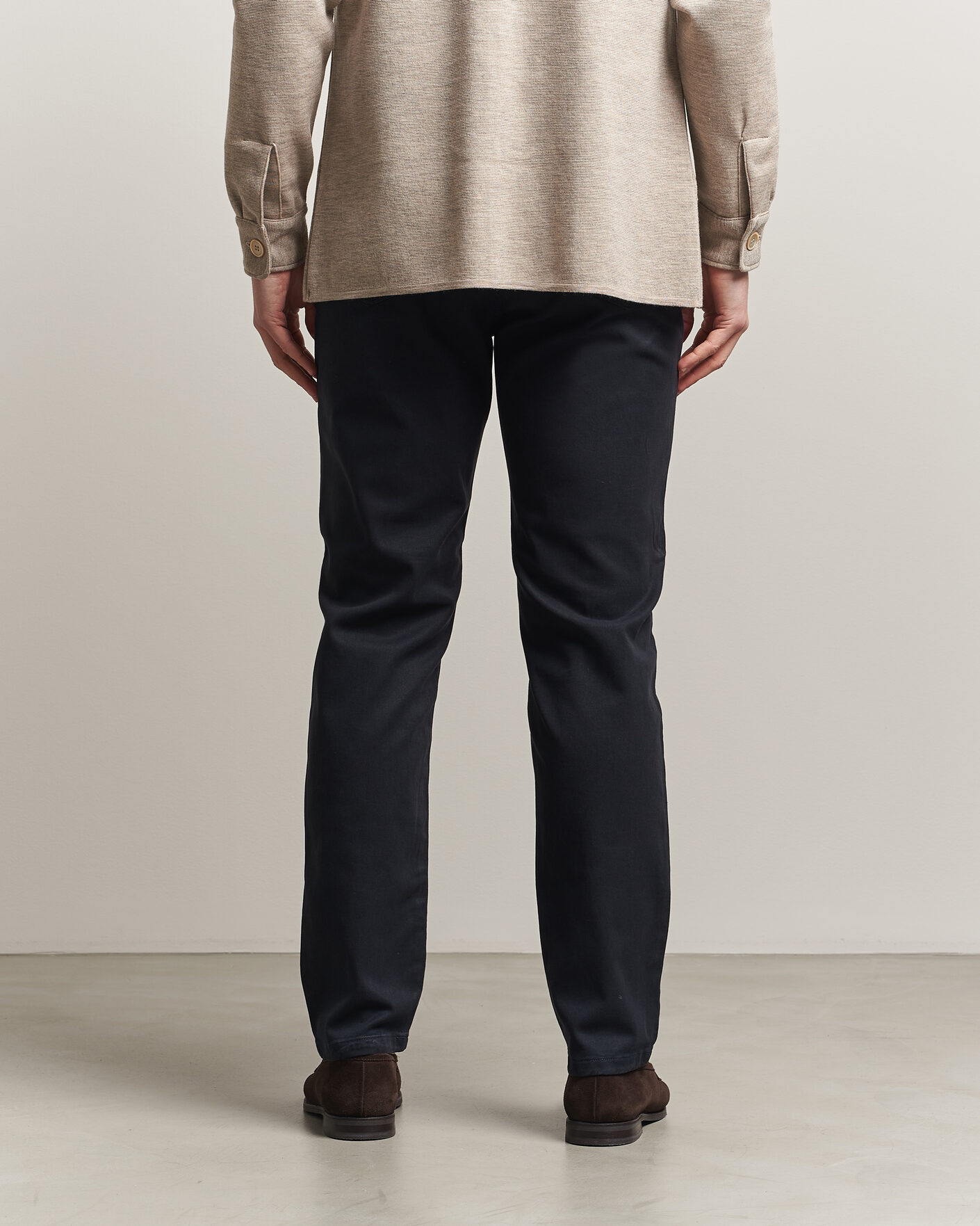 Men | Trousers | Oscar Jacobson | Slim Fit 5-Pocket Chino Navy