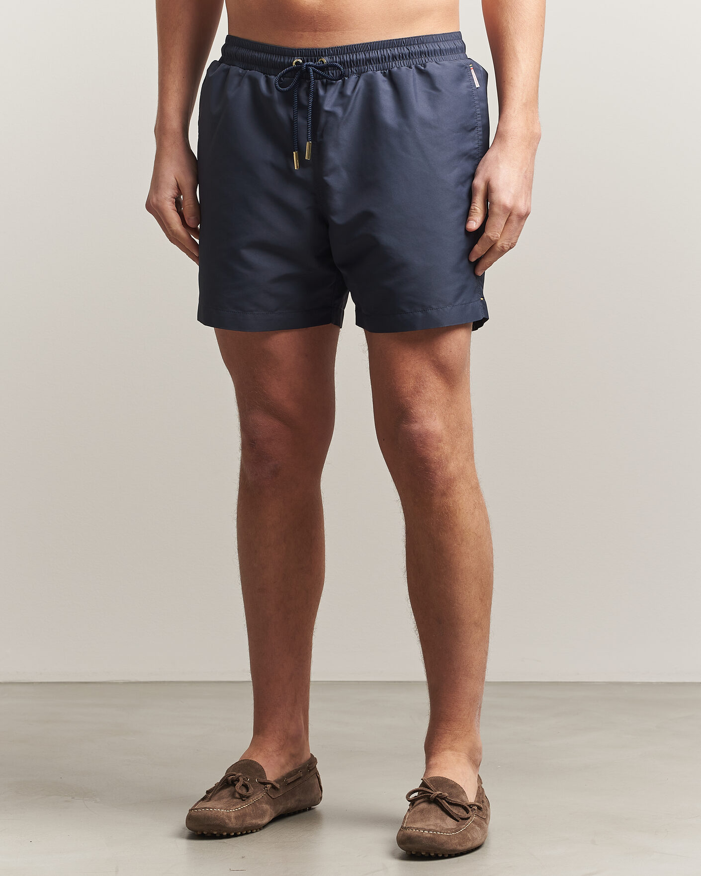 Men | Swimwear | Orlebar Brown | Boxer Solid Drawstring Swim Shorts Granite