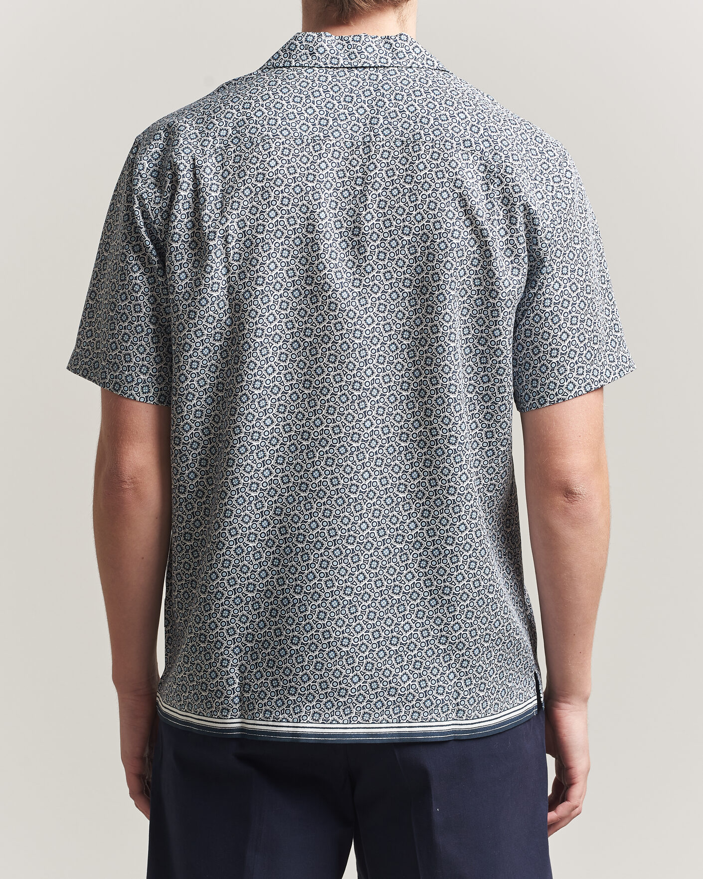 Men | Shirts | Orlebar Brown | Maitan Lyocel Petola Shirts Night Iris