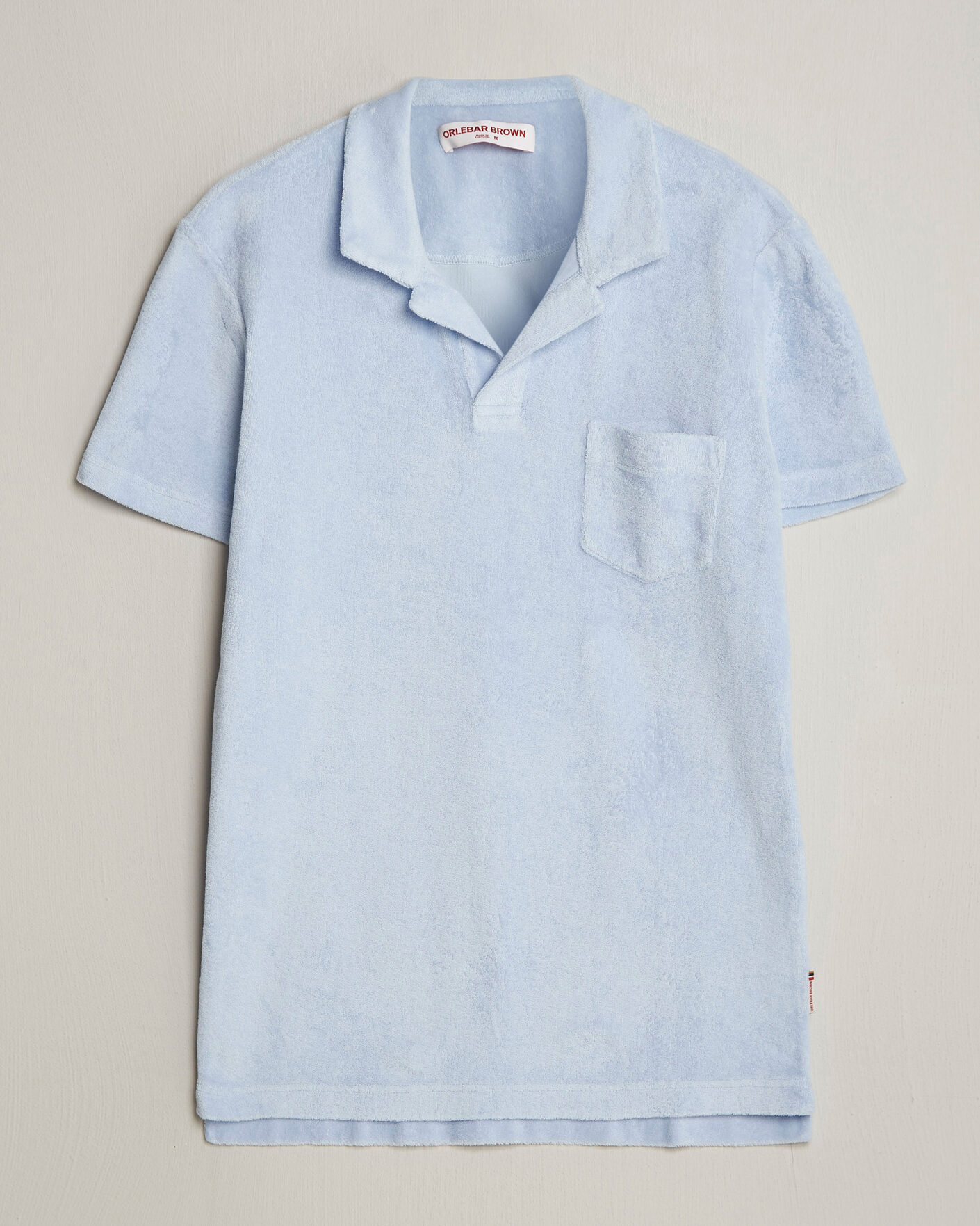 Men | Polo Shirts | Orlebar Brown | Terry Polo Surfside Blue