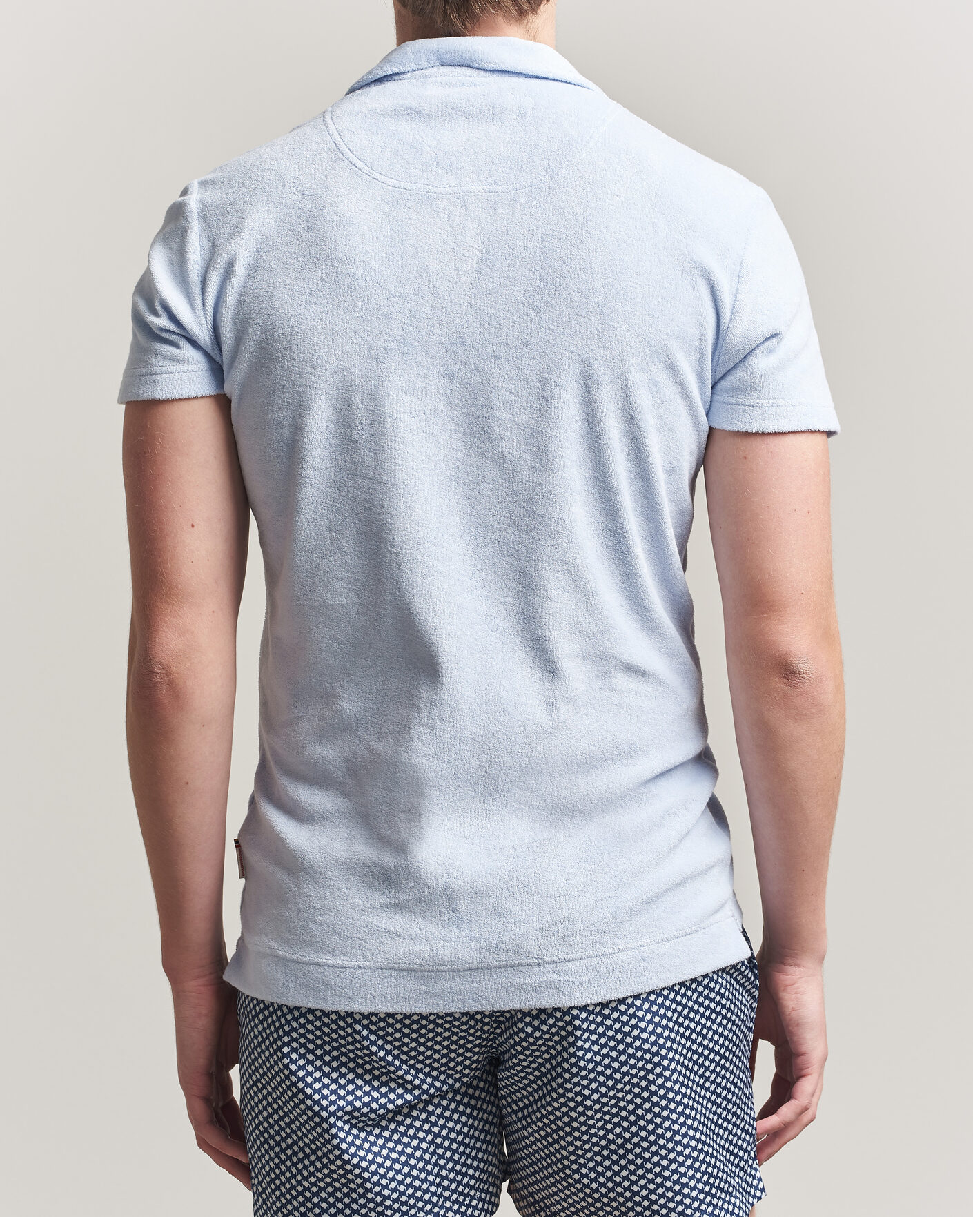 Men | Polo Shirts | Orlebar Brown | Terry Polo Surfside Blue