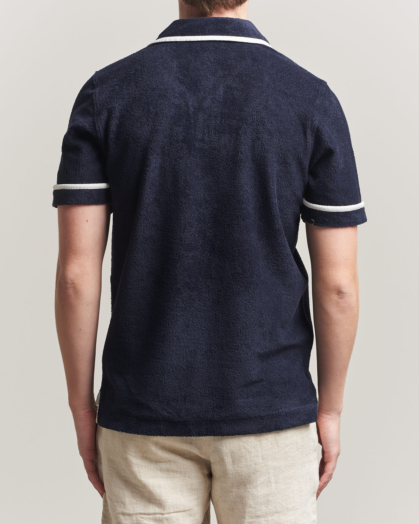 Men | Polo Shirts | Orlebar Brown | Ellery Towelling Polo Night Iris