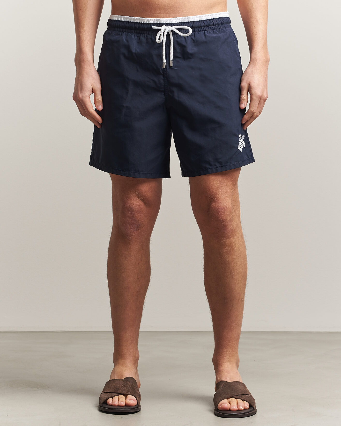 Men | Swimwear | Vilebrequin | Moka Swimshorts Marine/Blanc