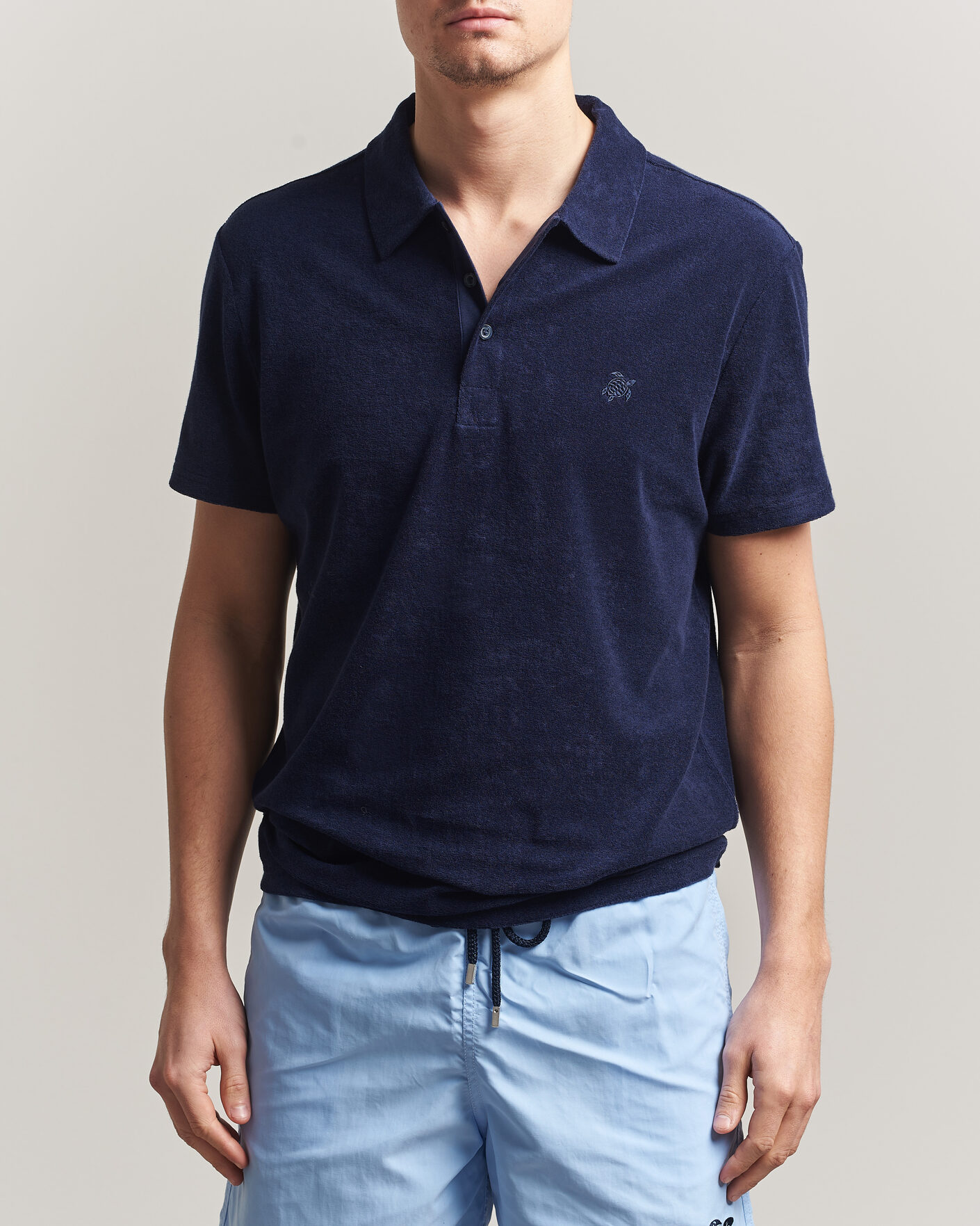 Men | Polo Shirts | Vilebrequin | Pheonix Terry Polo Bleu Marine