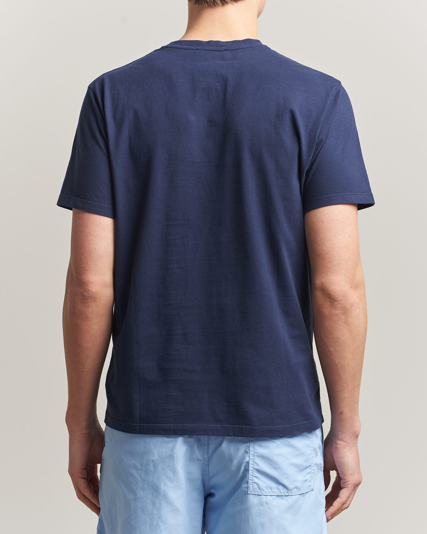 Men | T-Shirts | Vilebrequin | Embroidered Crew Neck T-Shirt Bleu Marine