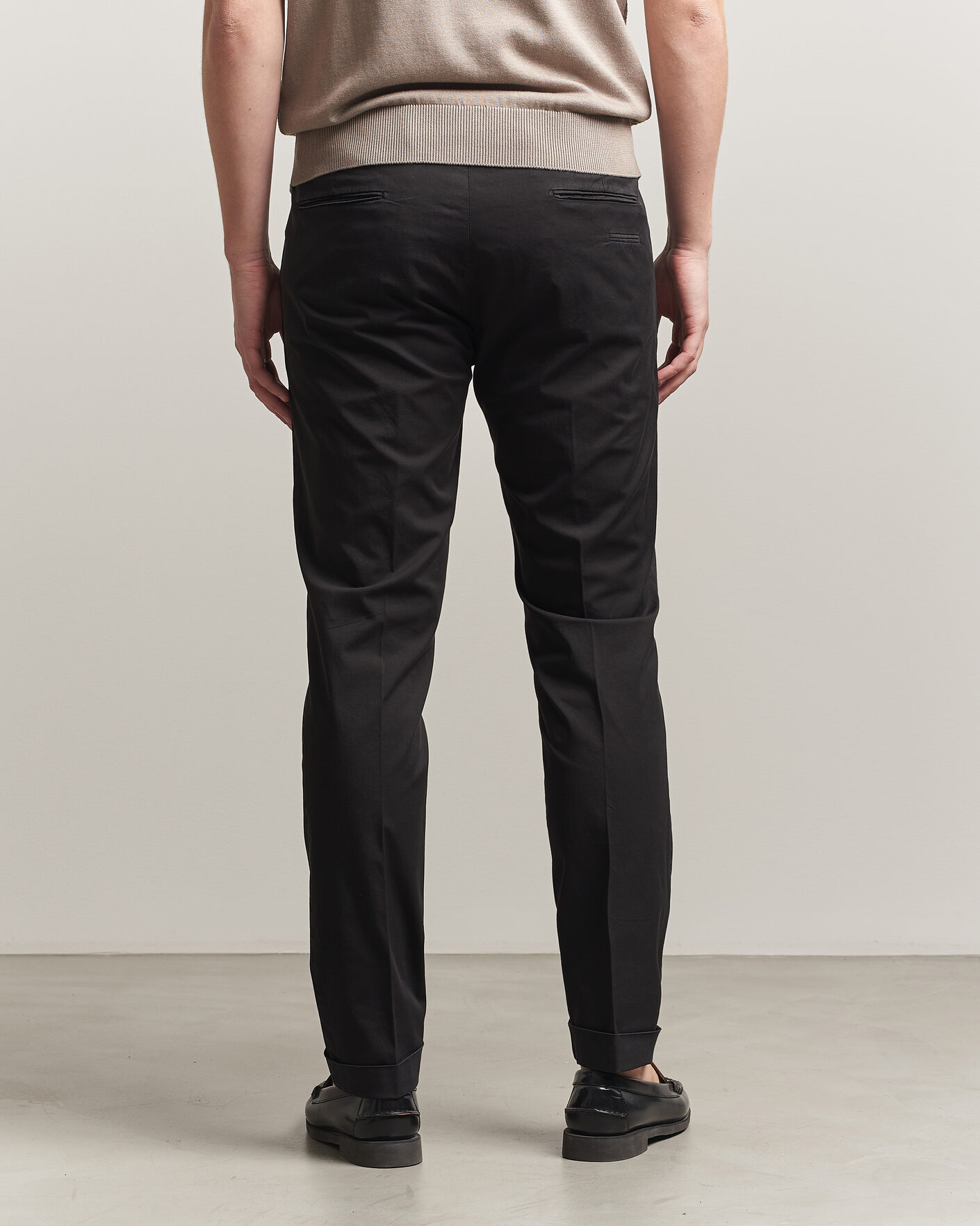 Men | Trousers | Briglia 1949 | Slim Fit Cotton Chinos Black