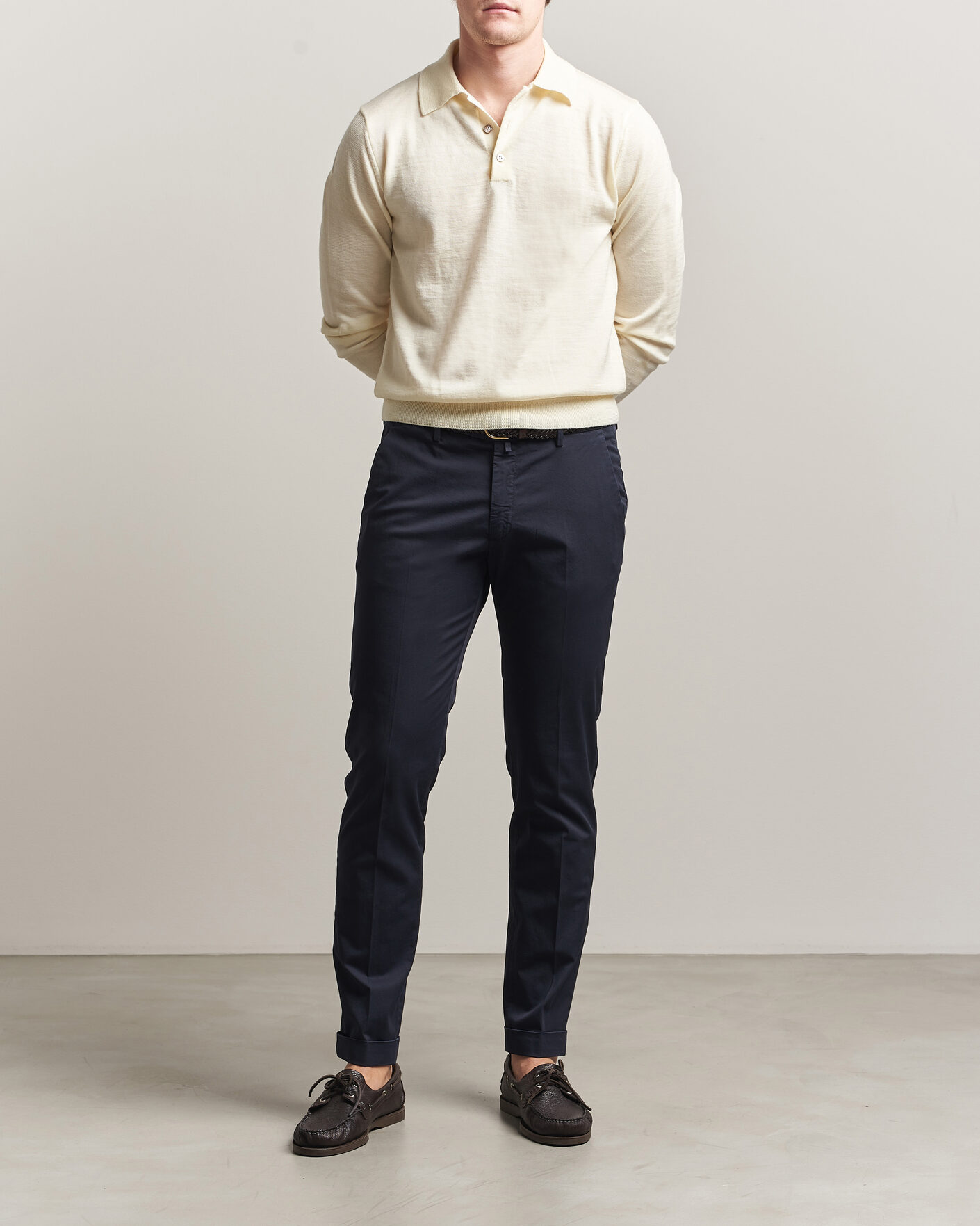 Men | Trousers | Briglia 1949 | Slim Fit Cotton Chinos Navy