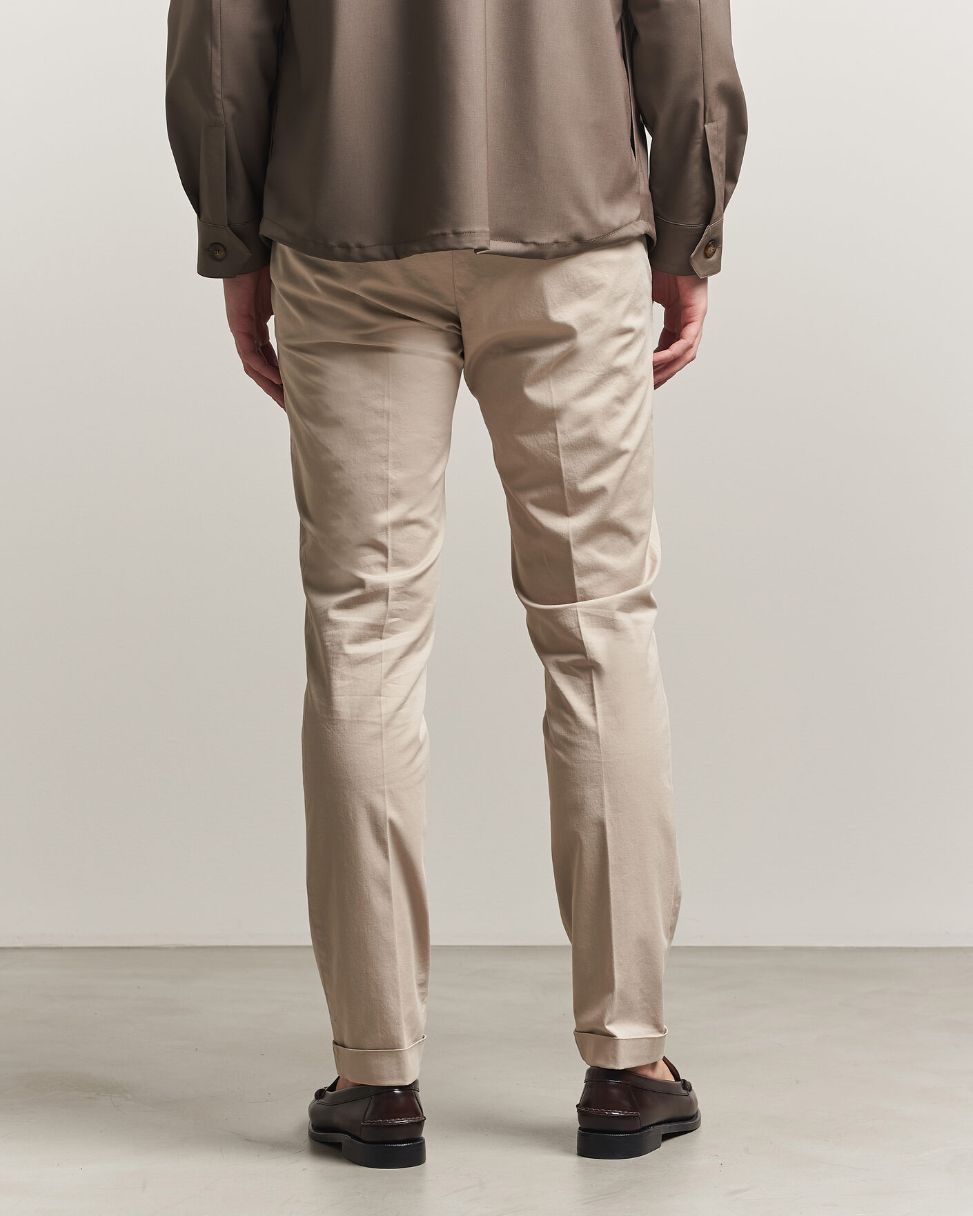 Men | Trousers | Briglia 1949 | Slim Fit Cotton Chinos Beige