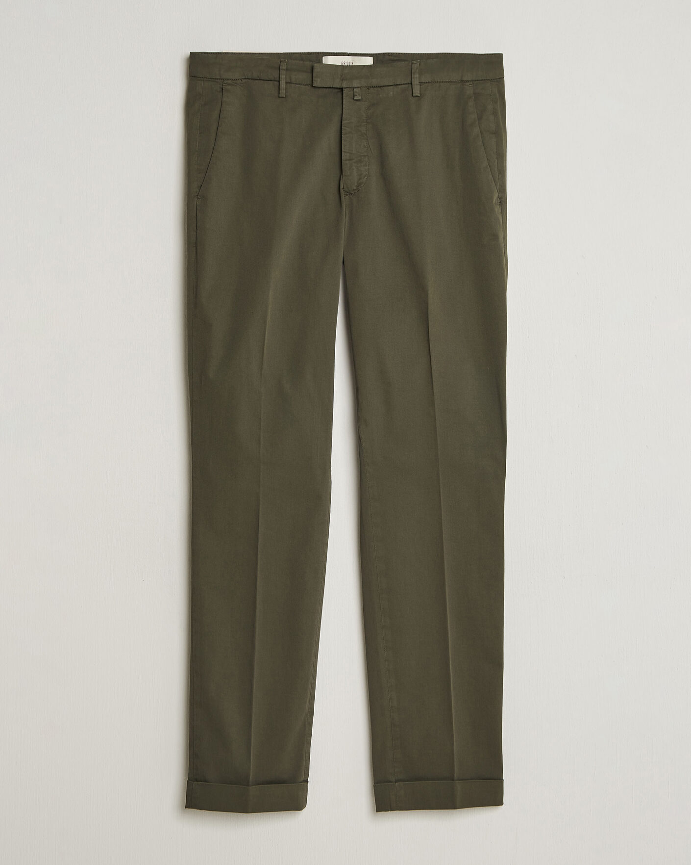 Men | Trousers | Briglia 1949 | Slim Fit Cotton Chinos Dark Green