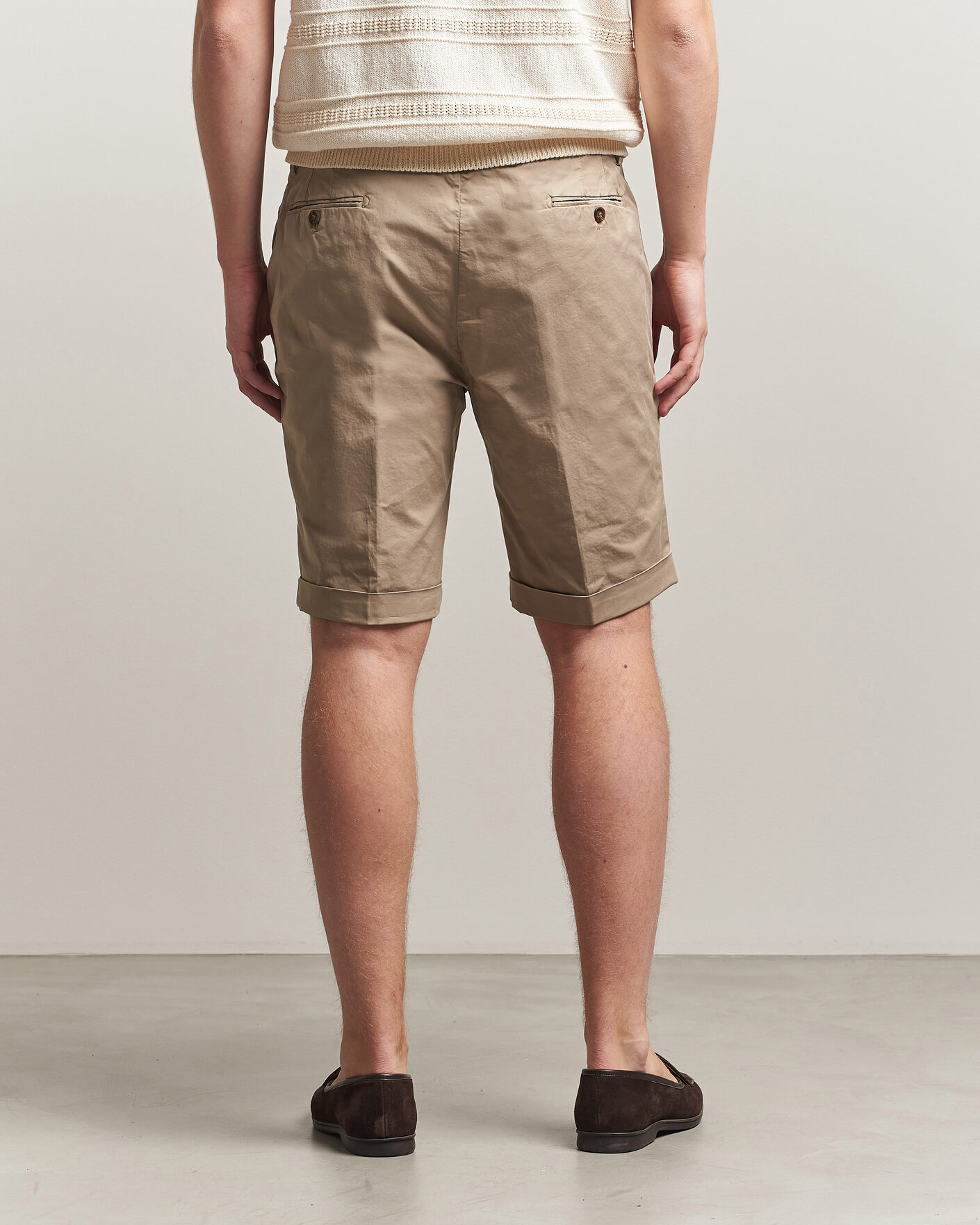 Men | Shorts | Briglia 1949 | Cotton Stretch Shorts Taupe